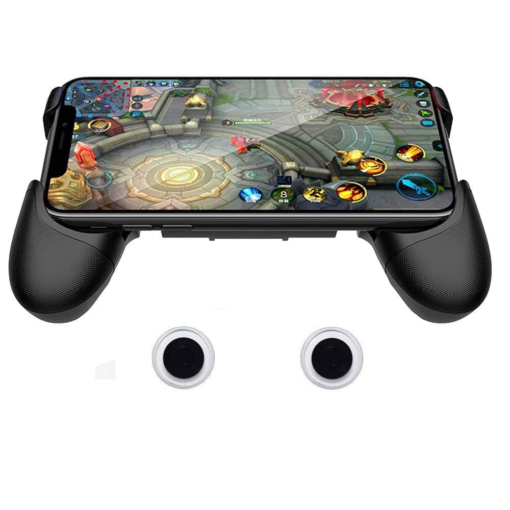 Universal Mobile Game Joystick Spiral Mini Joystick Game Handle Grip Controller Rocker Joypad Foldable Stand Holder for Cellphones (Handle Holder with Joystick)