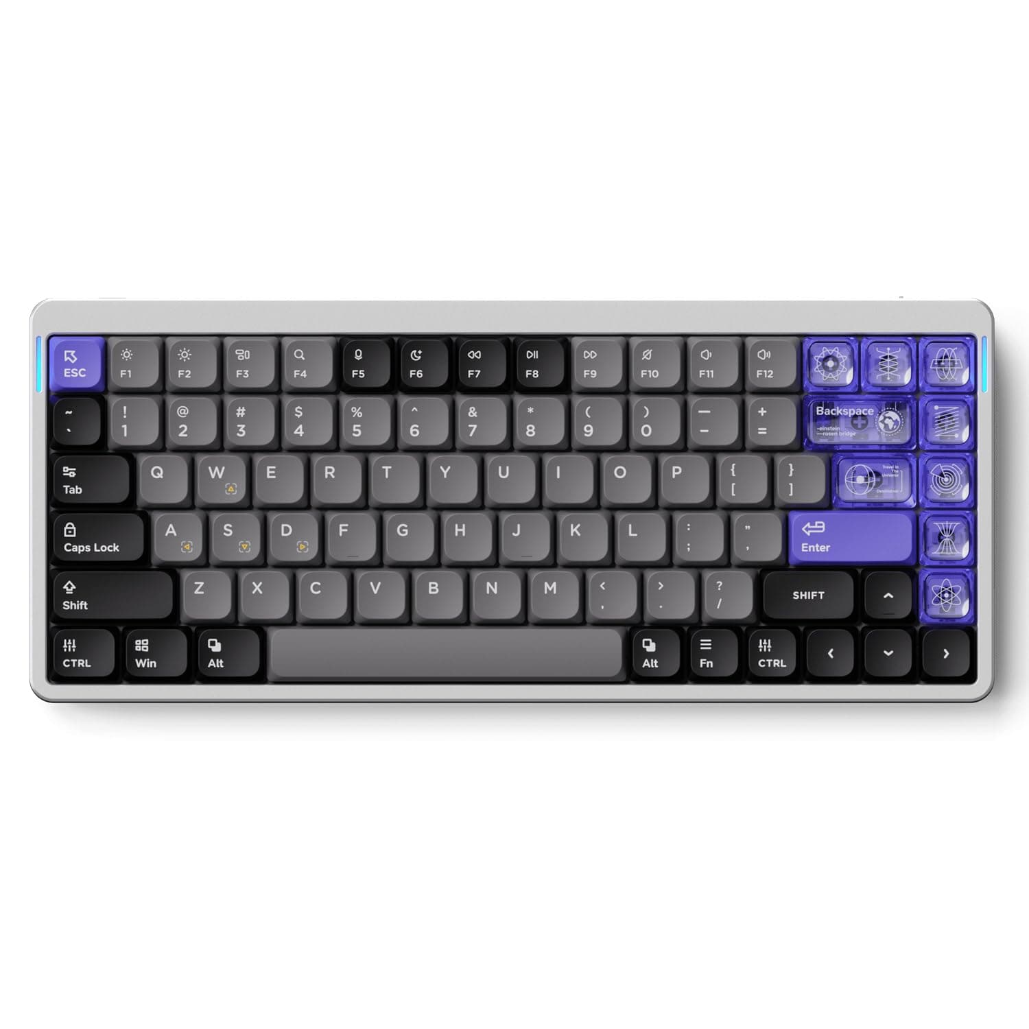 nuphy Air75 HE Rapid Trigger Gaming Keyboard, Hall Effect, 84 Keys, 75% Layout, Adjustable Actuation, RGB HotSwap, Low Profile, Magnetic Switches