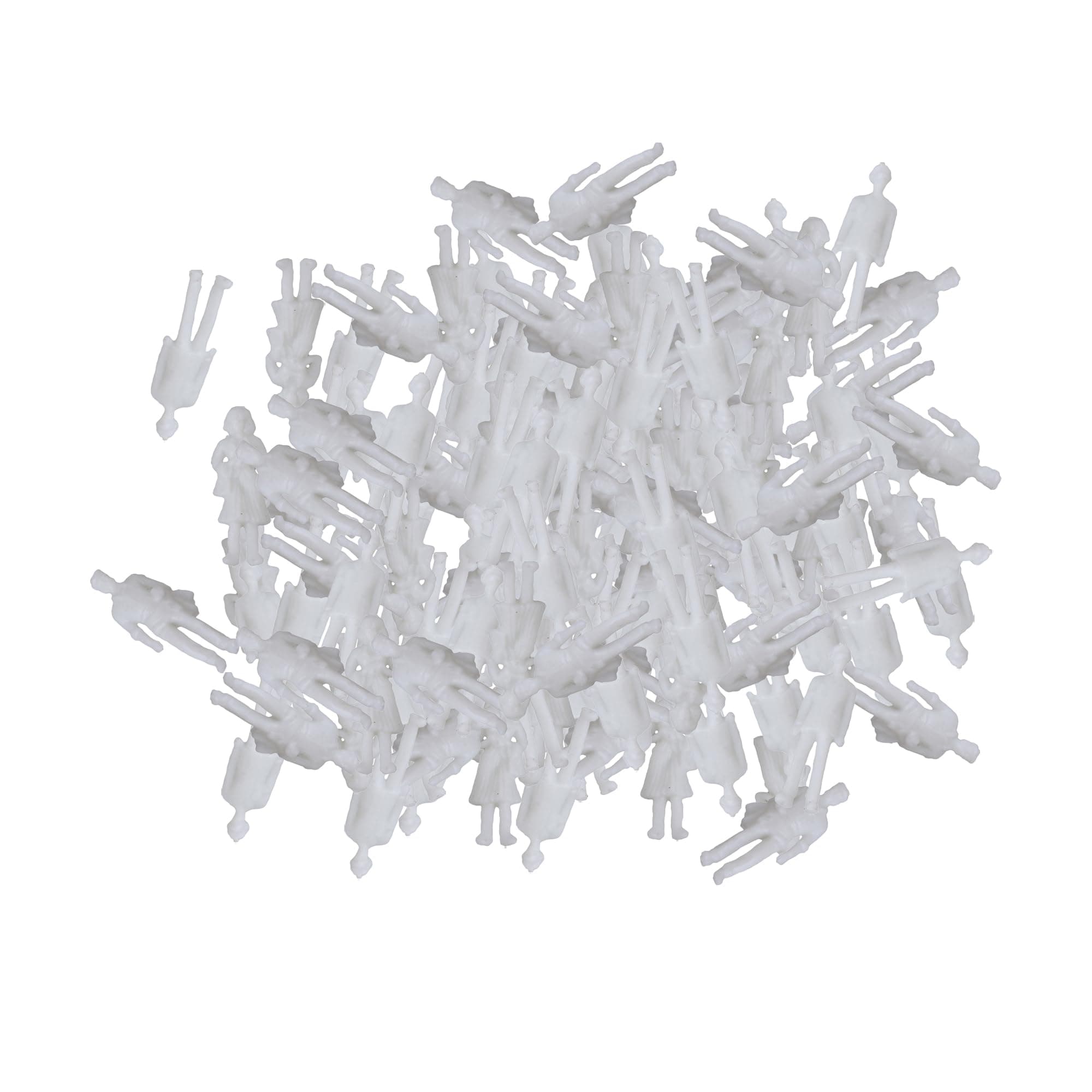 BQLZR White Unpainted Architectural 1:100 Scale Model Figures Pack of 100