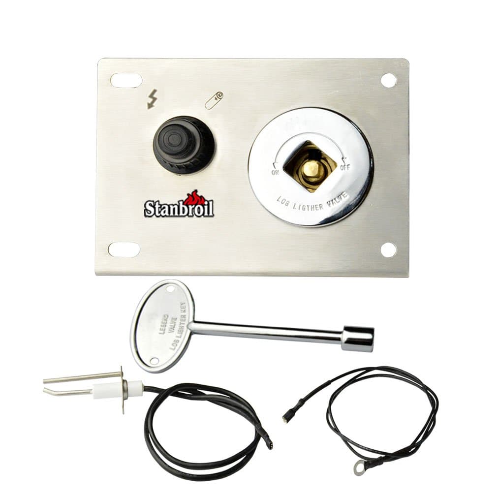 Stanbroil Fire Pit Gas Burner Spark Ignition Kit – Including Push Button Igniter Gas Shut-Off Valve with Key