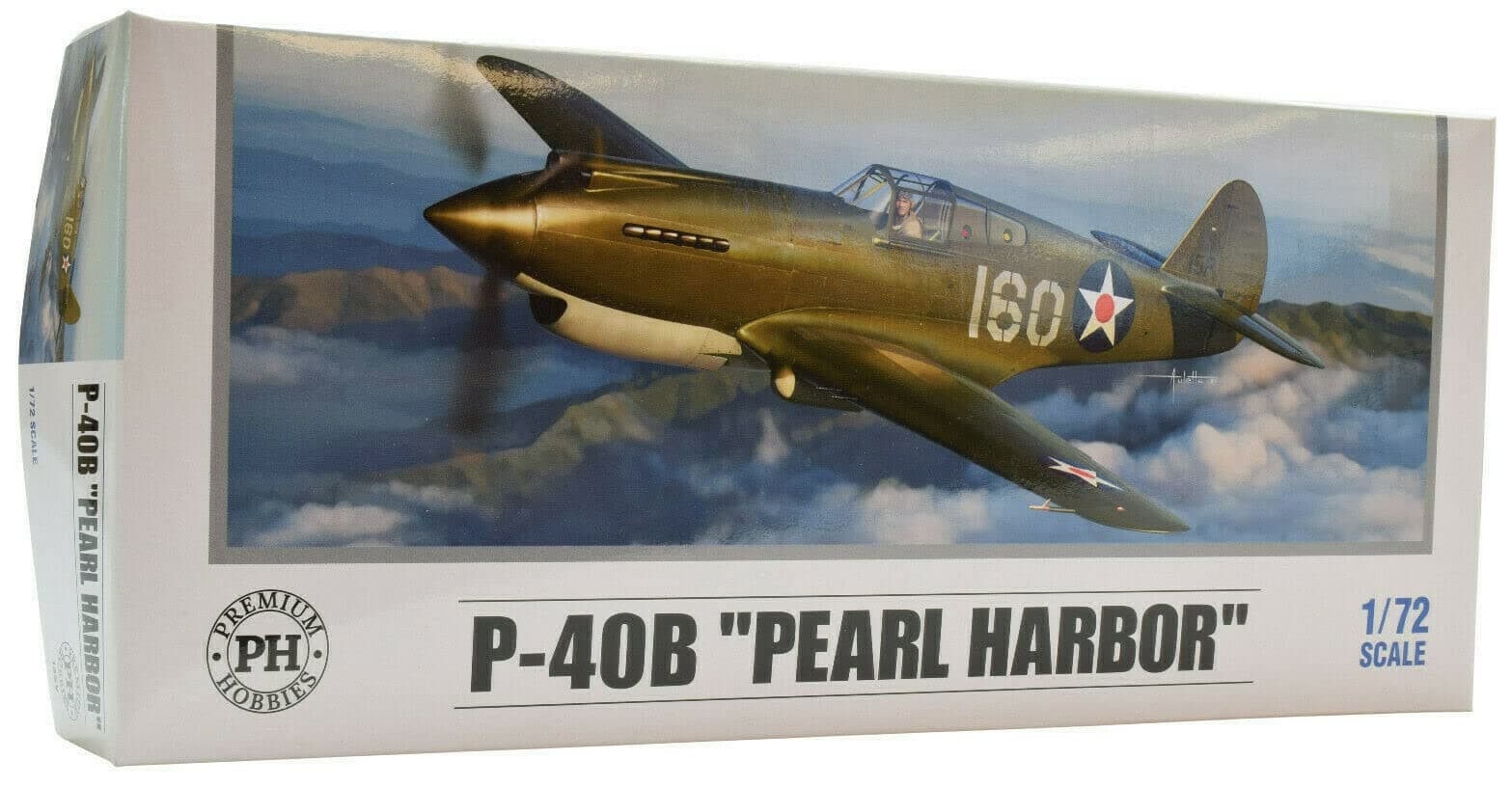 Premium Hobbies P-40B Pearl Harbor 1:72 Plastic Model Airplane Kit 135V