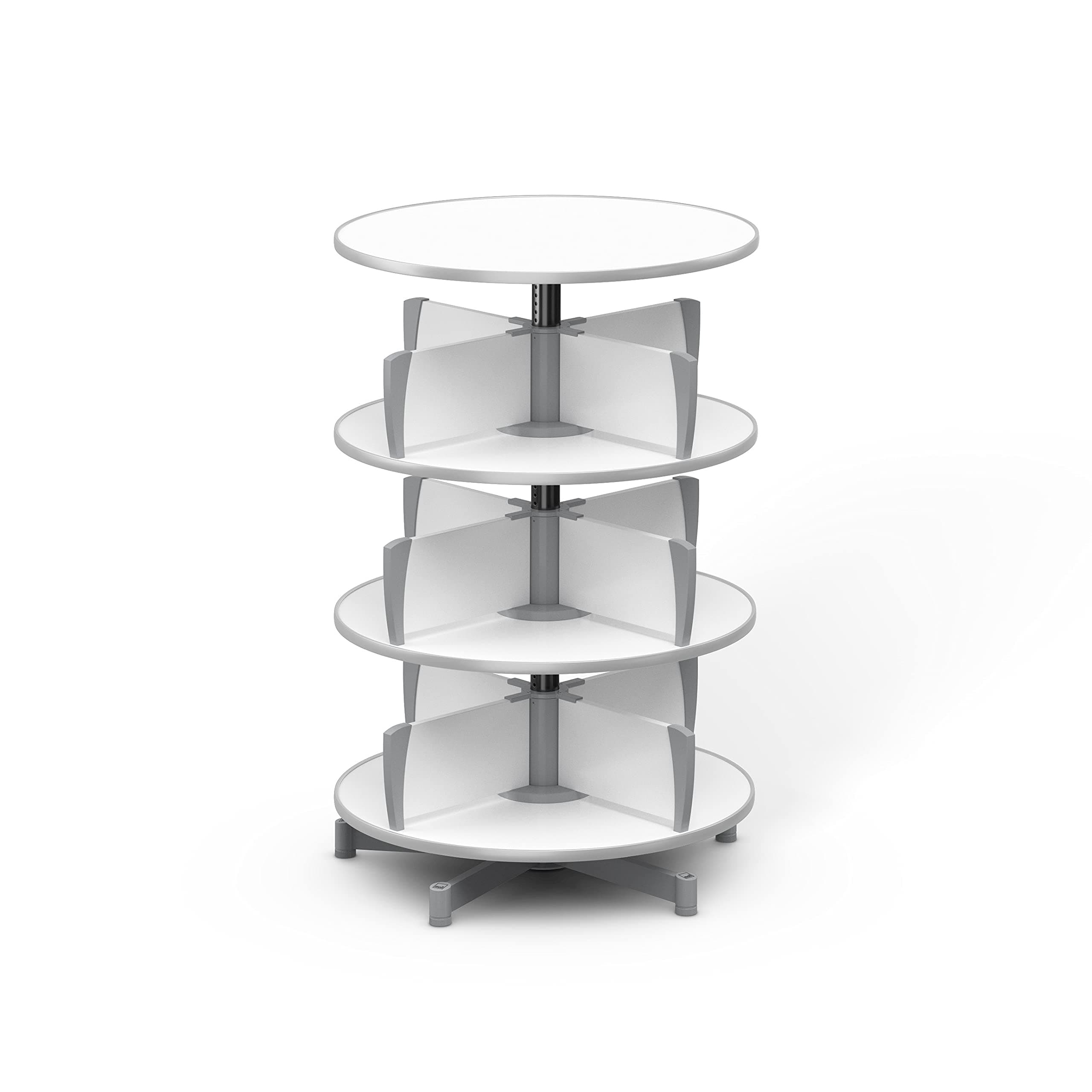 Deluxe Rotating Carousel Shelving Unit - 3 Tiers, Reduces Binder Storage Footprint by up to 50%, Rotates 360°, Tiers Rotate Independently, Fits Through Most Doorways, Top Shelf Sold Separately