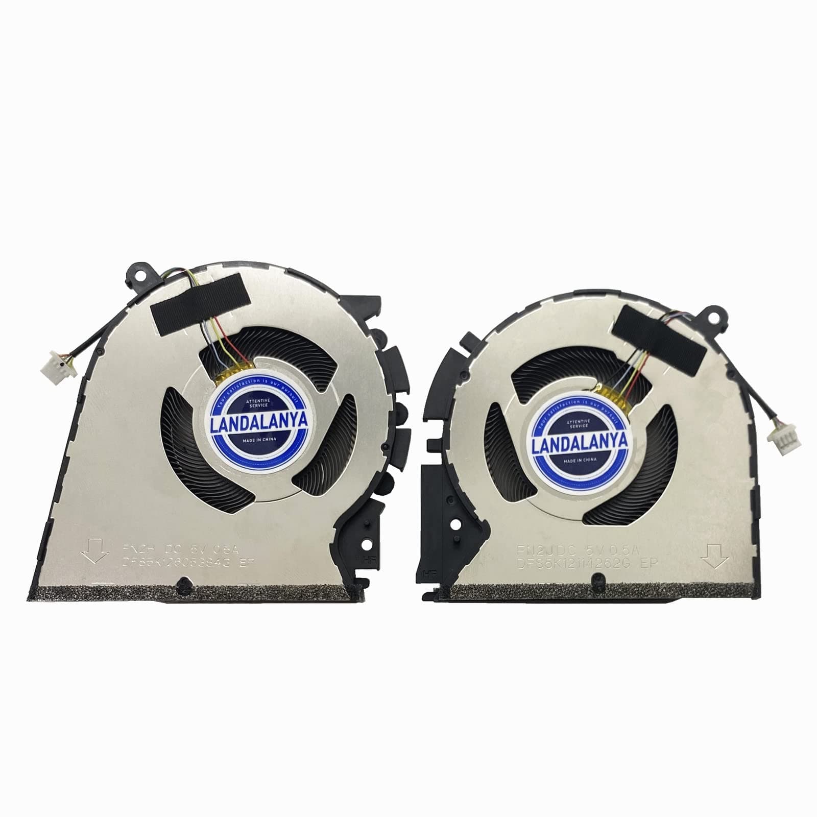 Replacement New Laptop CPU and GPU Cooling Fan for Asus Vivobook Pro M3401Q M3400Q K3400P M3400QA M7400Q M7400QE X7400P X7400PC Series DFS5K12605384G FN2H DFS5K12114262G FN2J DC5V 0.5A Fan