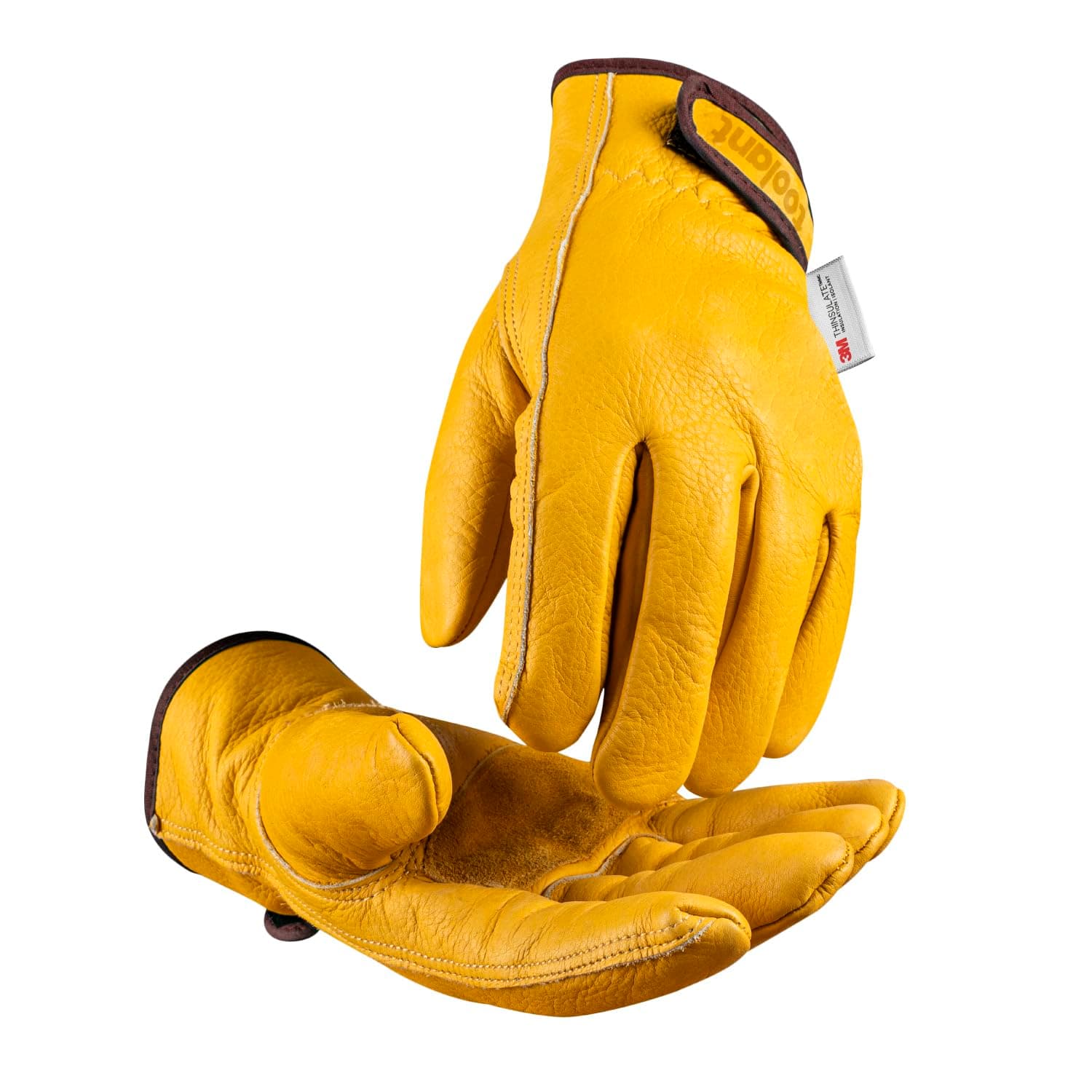 toolant Winter Leather Work Gloves, Warm 3M Thinsulate Lining for Cold Weather Work, Thermal Insulated Gloves