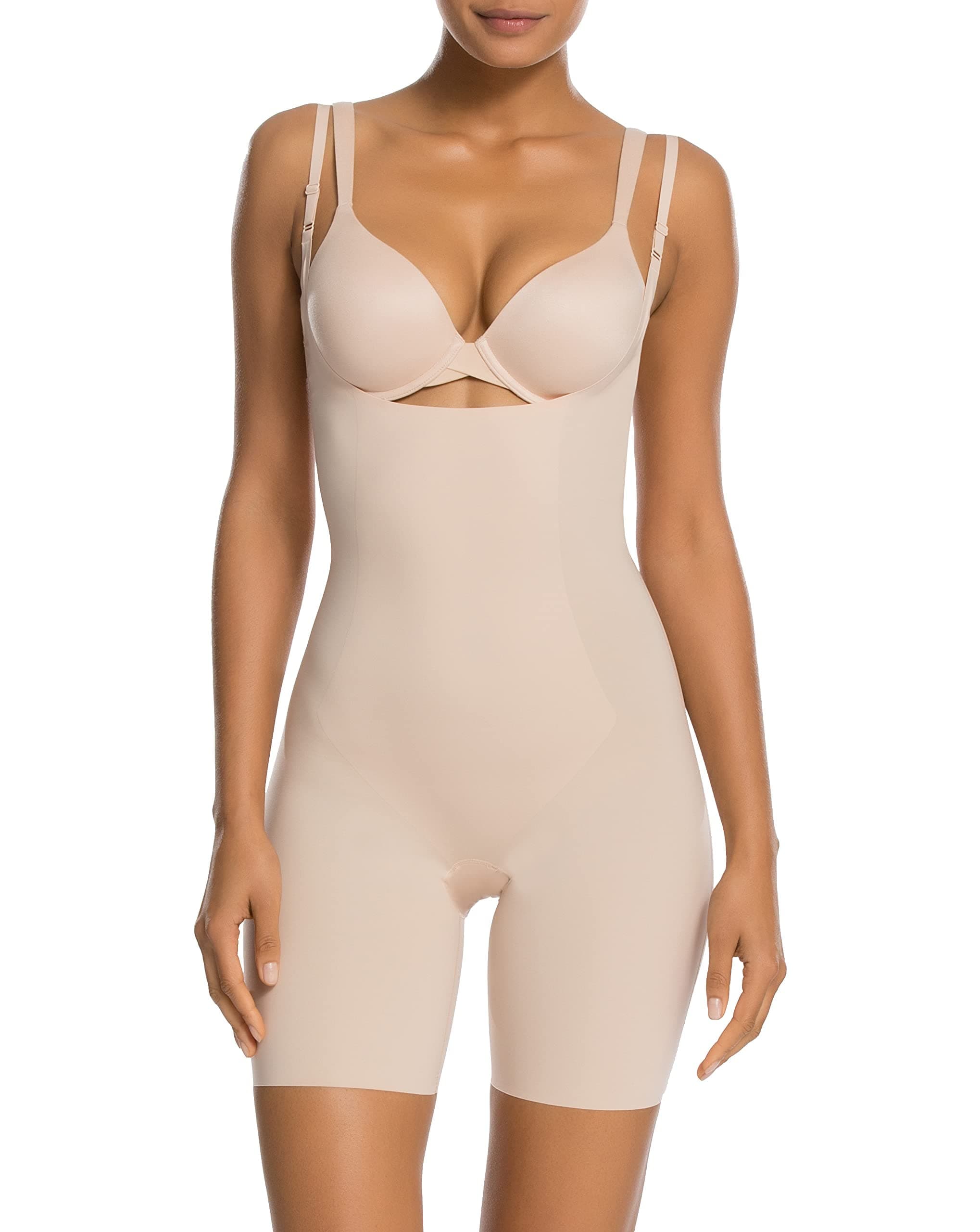 Spanx Women's Thinstincts Targeted Open-busthapesuit Sleeveless Bodysuit