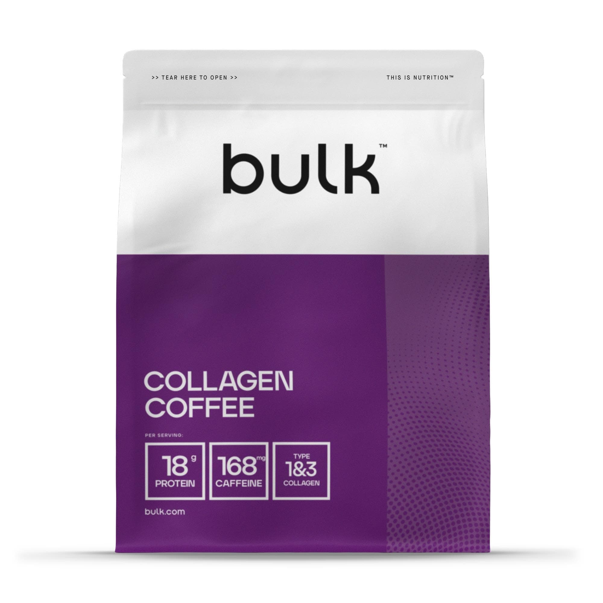 Bulk Collagen Coffee, High Protein, Black, Packaging May Vary, 500 g