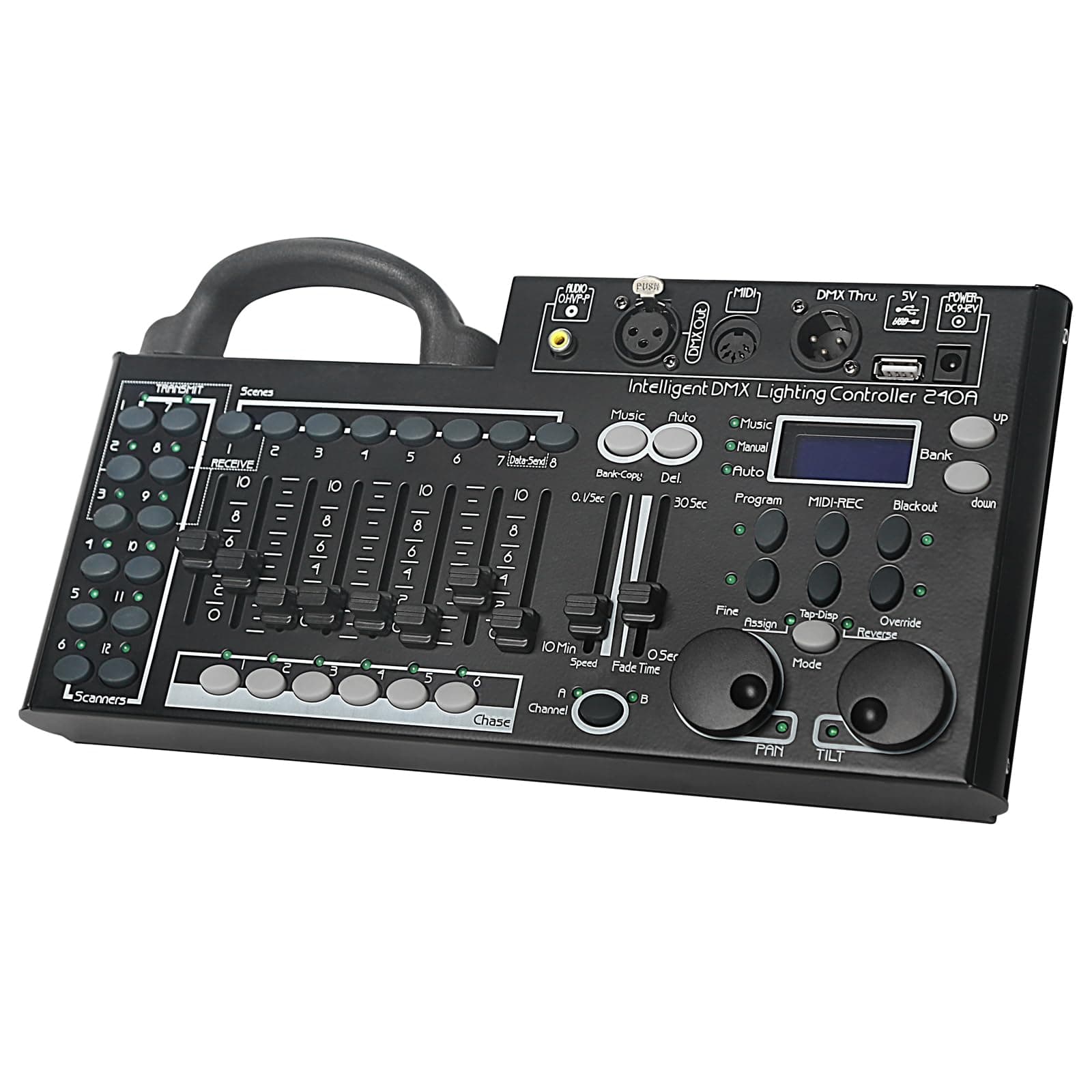 DMX Lighting Console, 240 Channels DMX 512 Controller for dj Lights, Equipped...