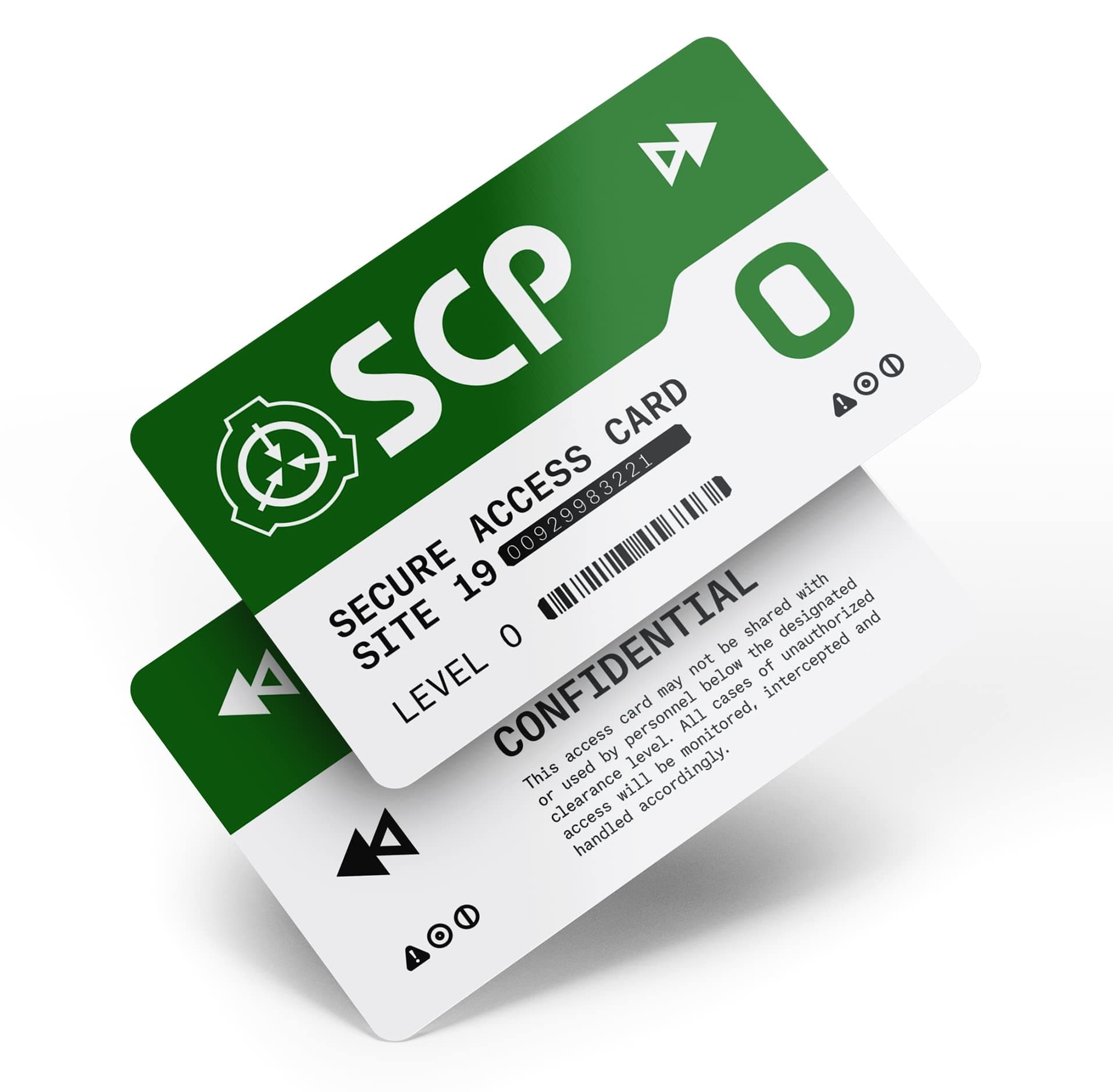SCP Foundation Programmable NFC Secure Access Cards (Level 0, Green)