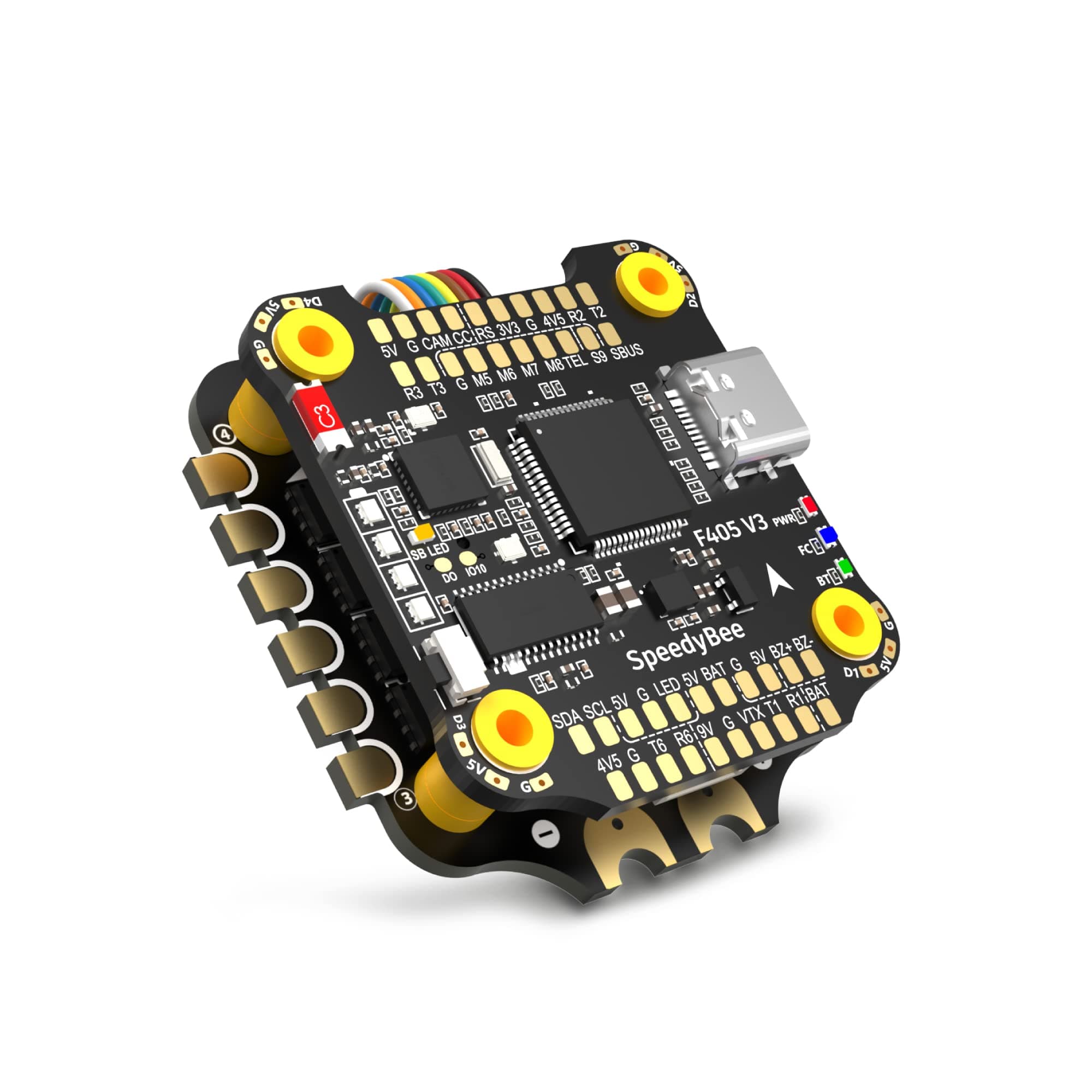 SpeedyBee F4 Flight Controller Stack:30x30 Bluetooth Stack with 4in1 50A ESC,Wireless Betaflight Configuration,Blackbox,Barometer for DJI Air Unit FPV Drone Fixed-Wing X8 (FC ESC Stack)