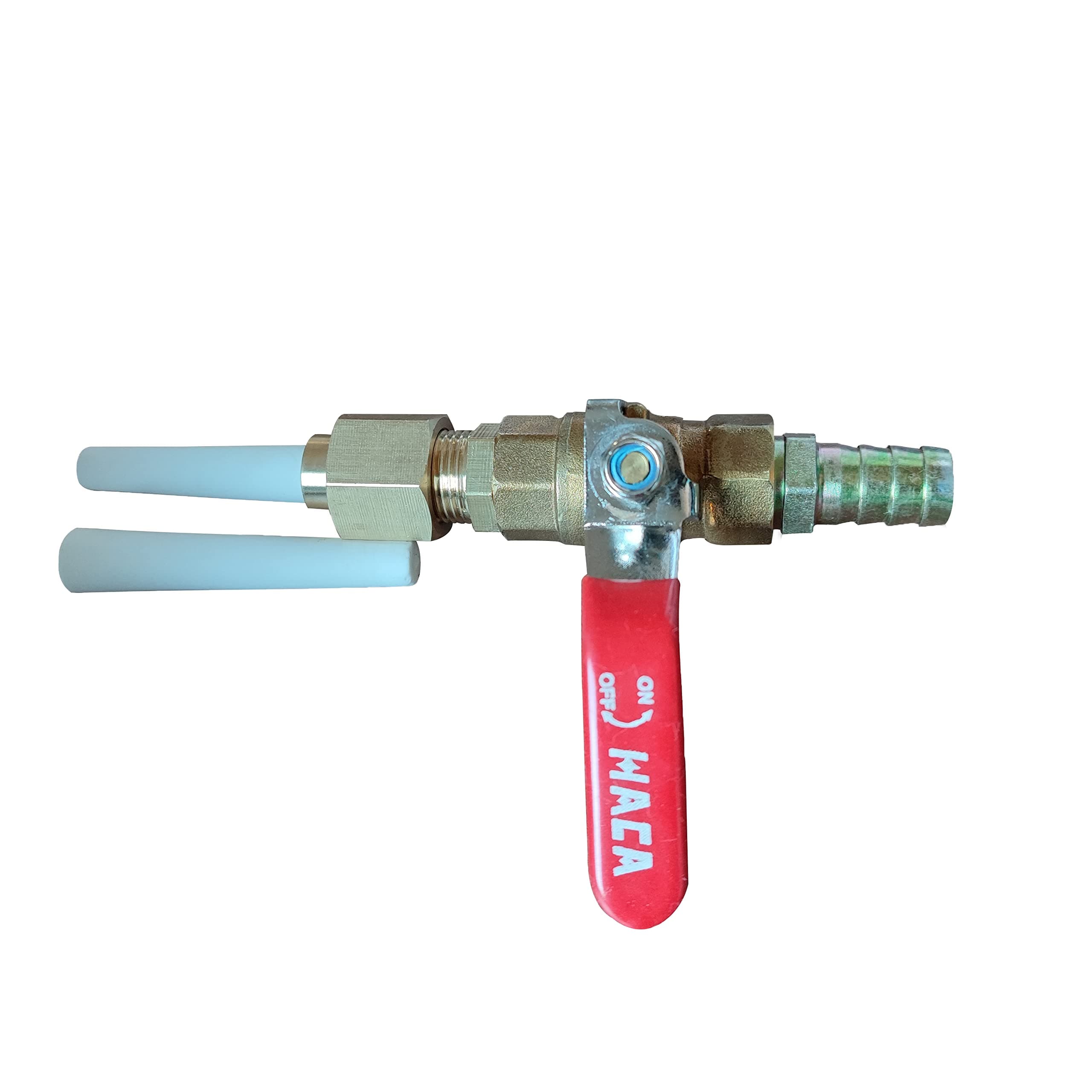 HOLDWINCeramic Sandblasting Gun Assembly: Nozzle Tip (3/32" ID), Bracket, Brass Ball Valve and Connector 2Pcs Grinding Nozzle Tip Replacement,Valve Type Sandblaster Gun