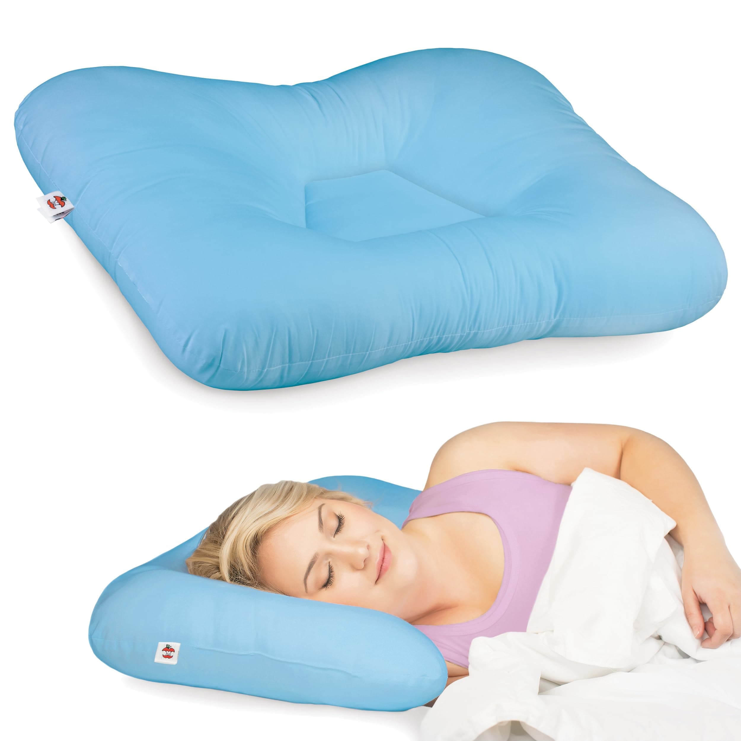 Core Products FIB-2001 Tri-Core Cervical Support Pillow Full Size Standard Firm - Blue