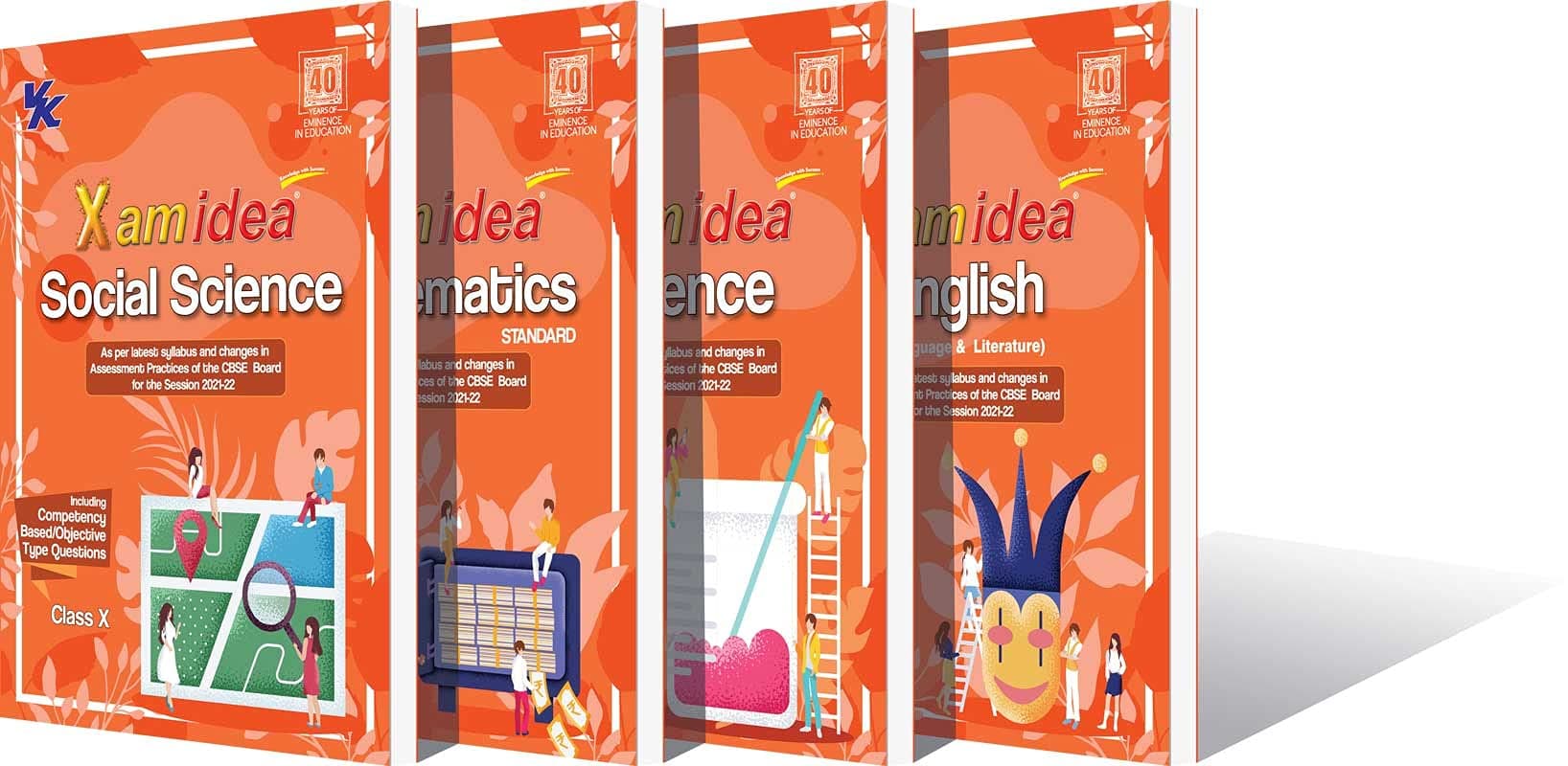 Xamidea for Class 10 Bundle Set of 4 Books (Science, Mathematics, Social Science and English) - CBSE - Examination 2021-22