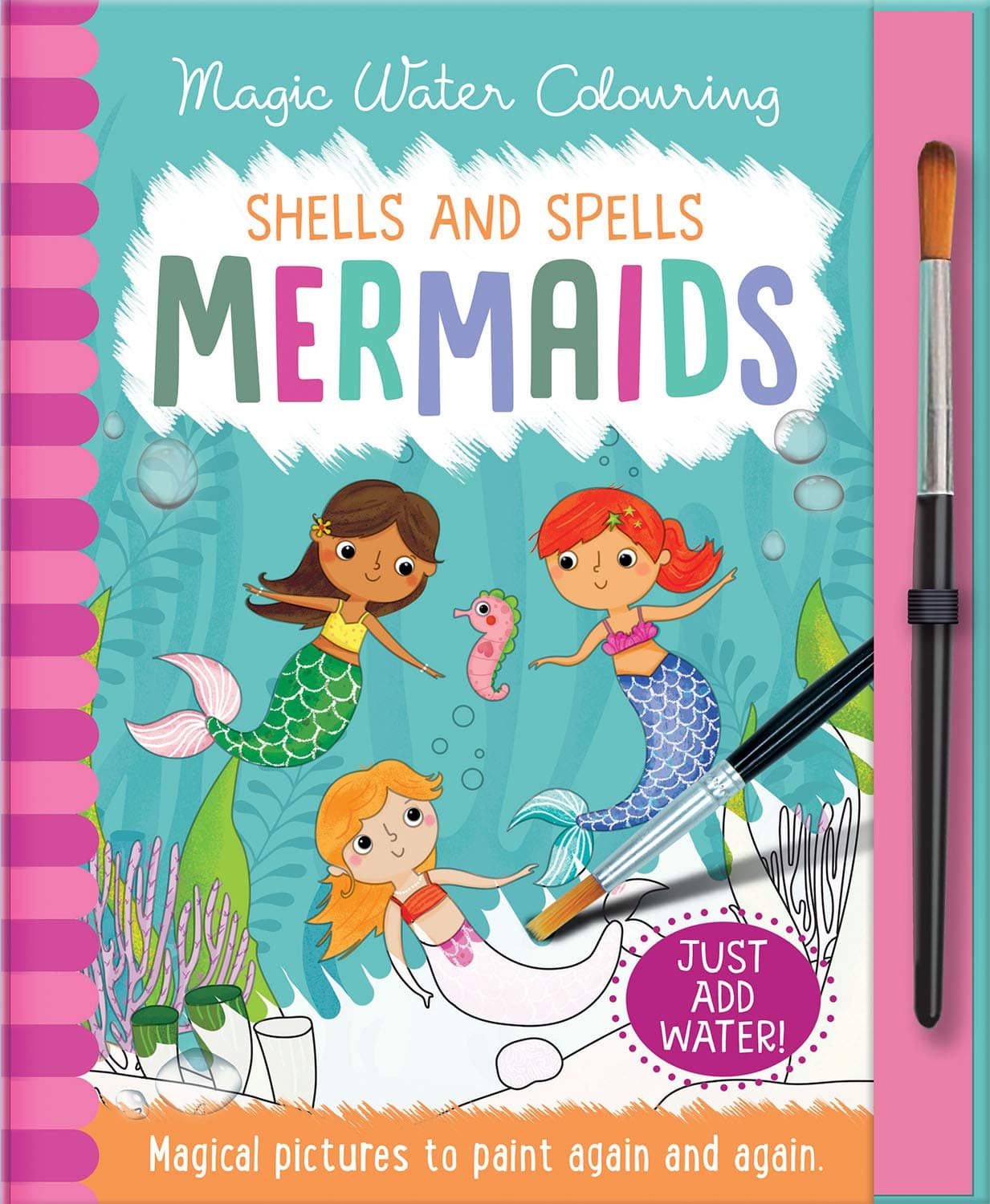 – Shells and Spells - Mermaids, Mess Free Activity Book (Magic Water Colouring)