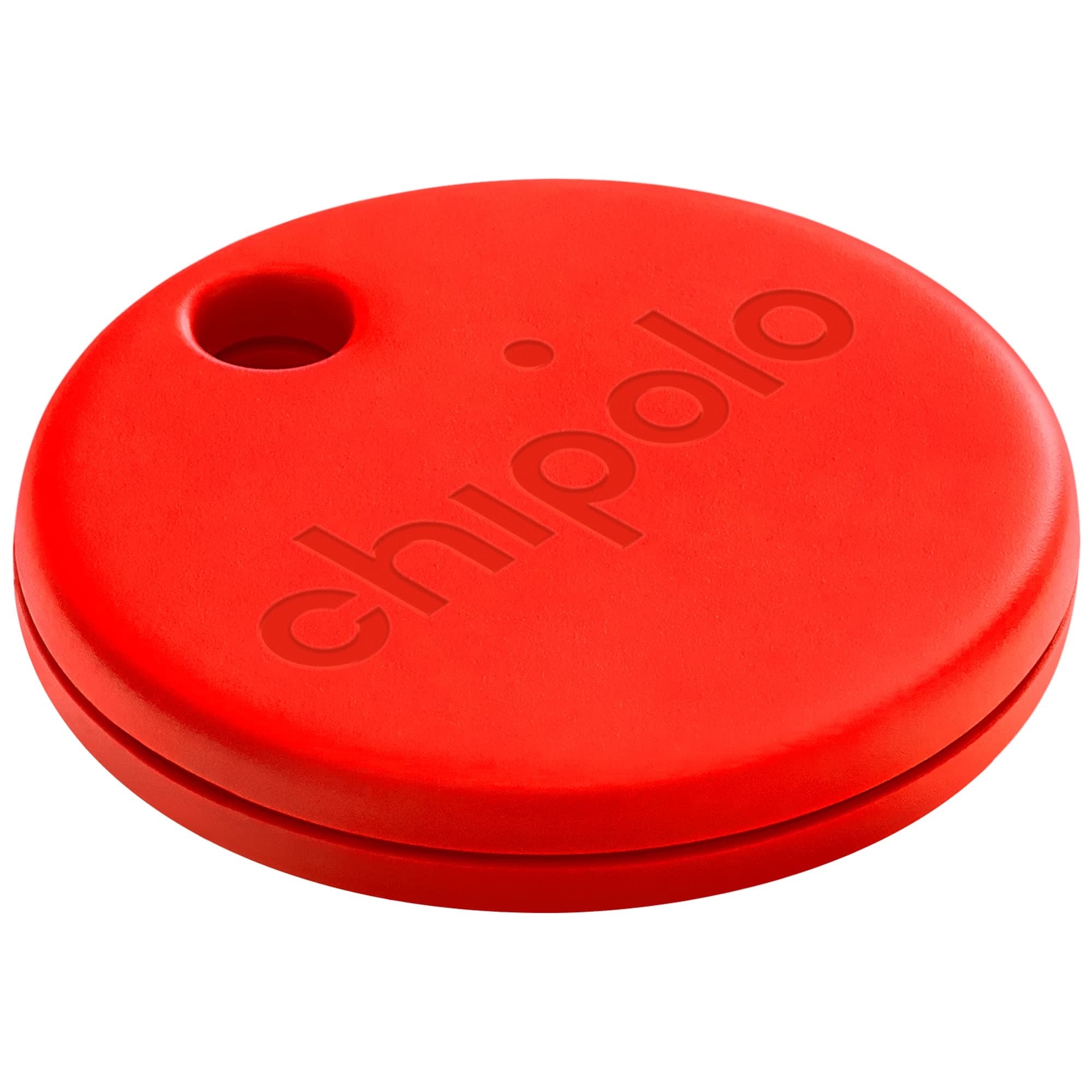 Chipolo ONE - 1 Pack - Key Finder, Bluetooth Tracker for Keys, Bag, Item Finder. Free Premium Features. iOS and Android Compatible (Red
