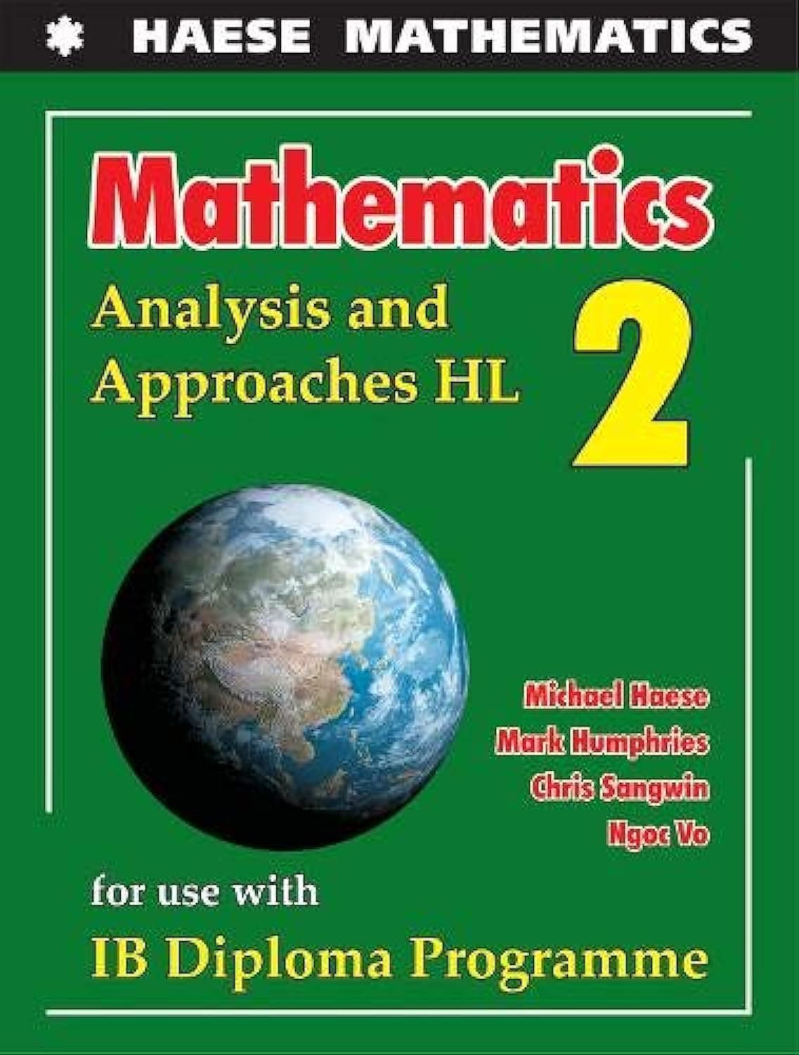 Haese Mathematics Pty Ltd Analysis and Approaches HL