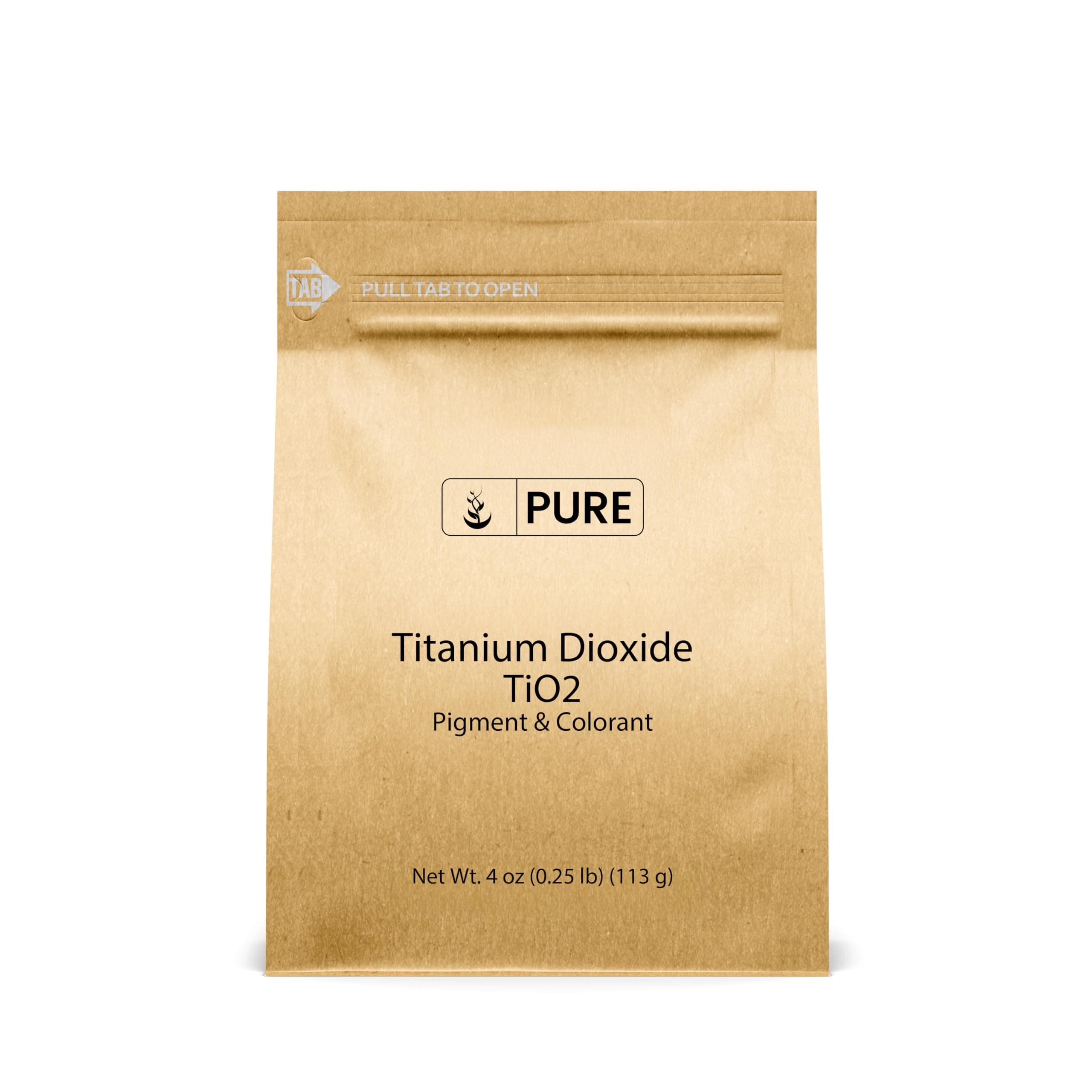 Titanium Dioxide 4 oz 0.25 lb Cosmetic grade, non-nano particles are gentle on skin, Food grade, Kosher & Halal Certified, Vegan, Non-GMO, Whitens homemade soaps & lotions, (8 oz, 16 oz, 24 oz, 50 lb)