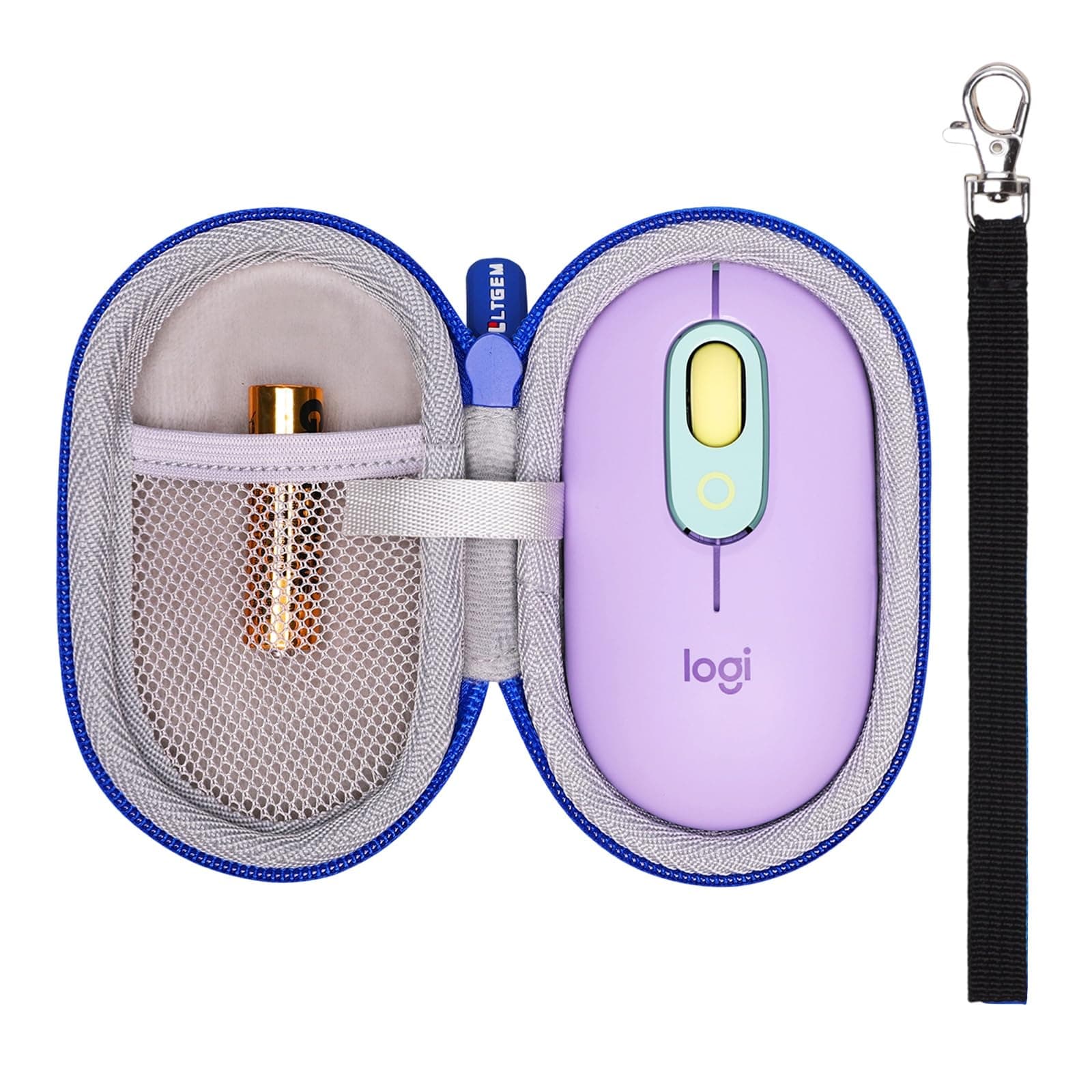 LTGEM Case Compatible with Logitech POP & Pebble Mouse 2 M350s/M350/M355/M340/i345 Mouse, Purple+Gray(Case Only)