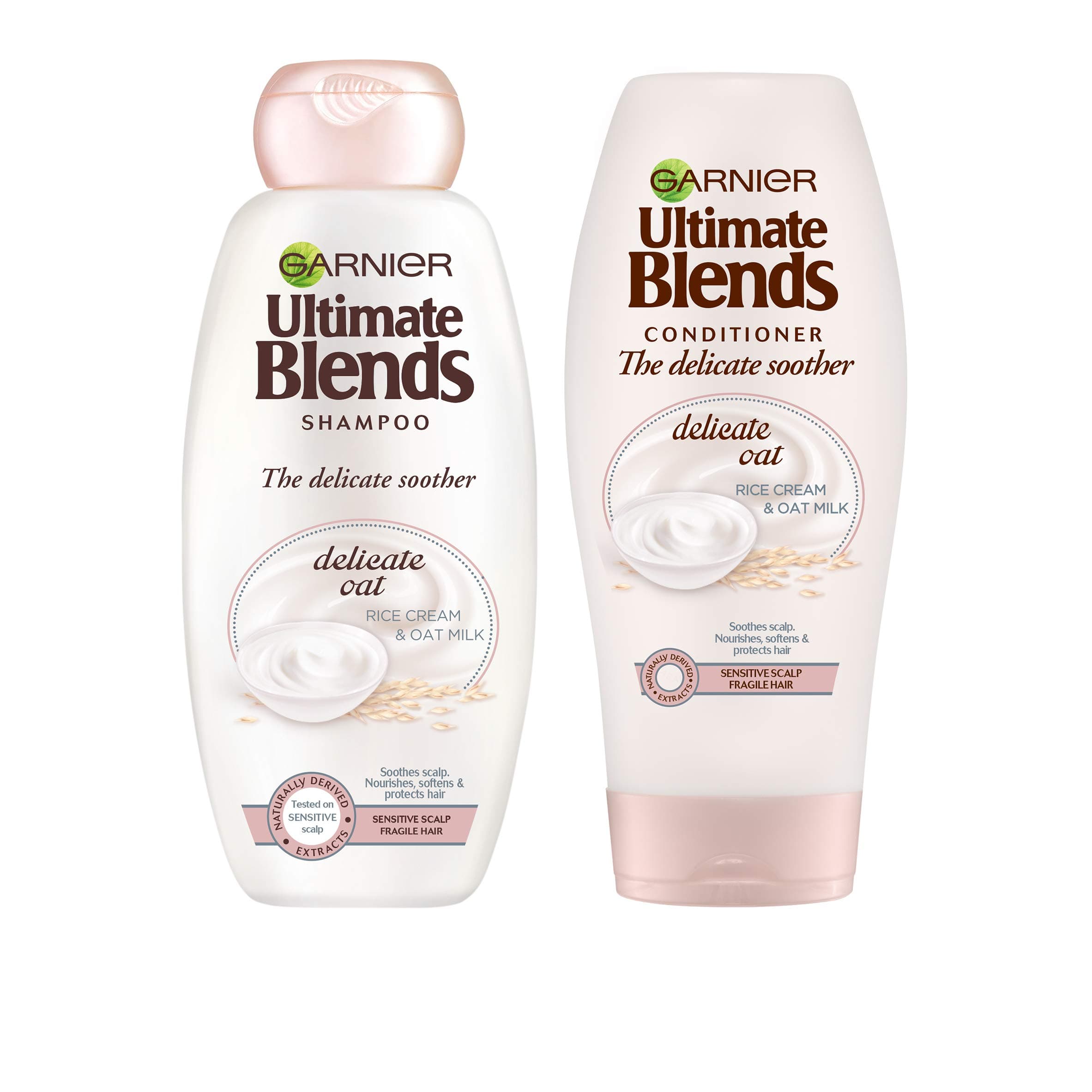 Ultimate Blends Shampoo & Conditioner Set | Delicate Oat With Rice Cream & Oat Milk Soothing for Sensitive Scalp & Fragile Hair | 400 ml