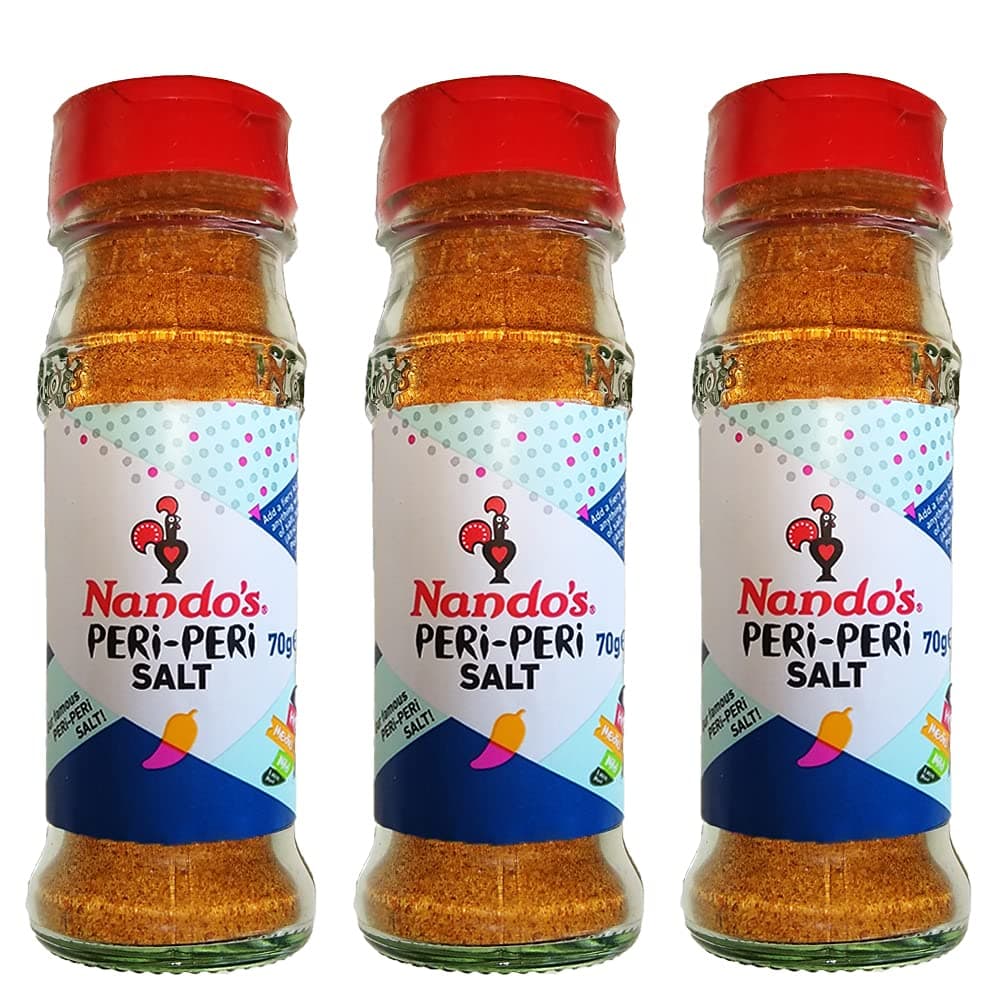3 x 70g Peri Peri Salt Spicy Medium Hot Chilli Pepper Seasoning Cooking