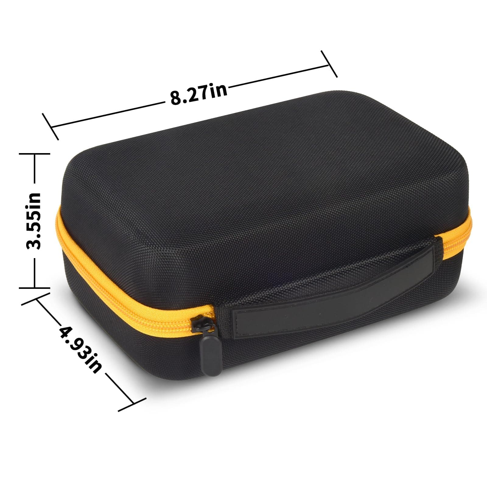 Case Compatible with Brother for P-Touch PTH110BP/ PTH110/ Pro PT-H111/ PTE110 Portable Label Maker, Storage Holder Carrying Organizer for Label Tapes, AC Adapter, Charging Cables -Yellow Zipper