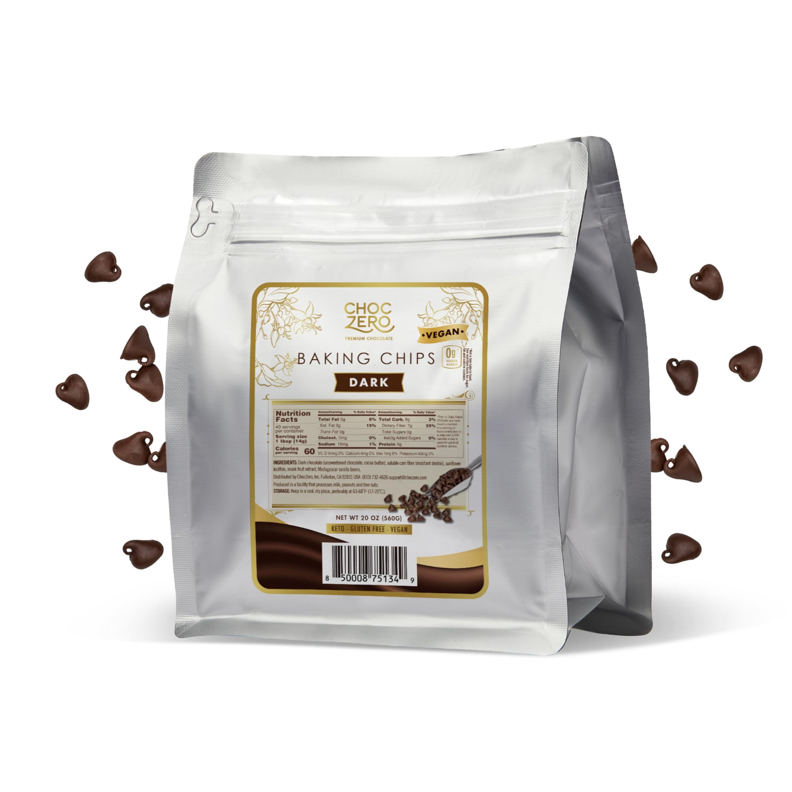 Sugar Free Dark Chocolate Chips, 7oz
