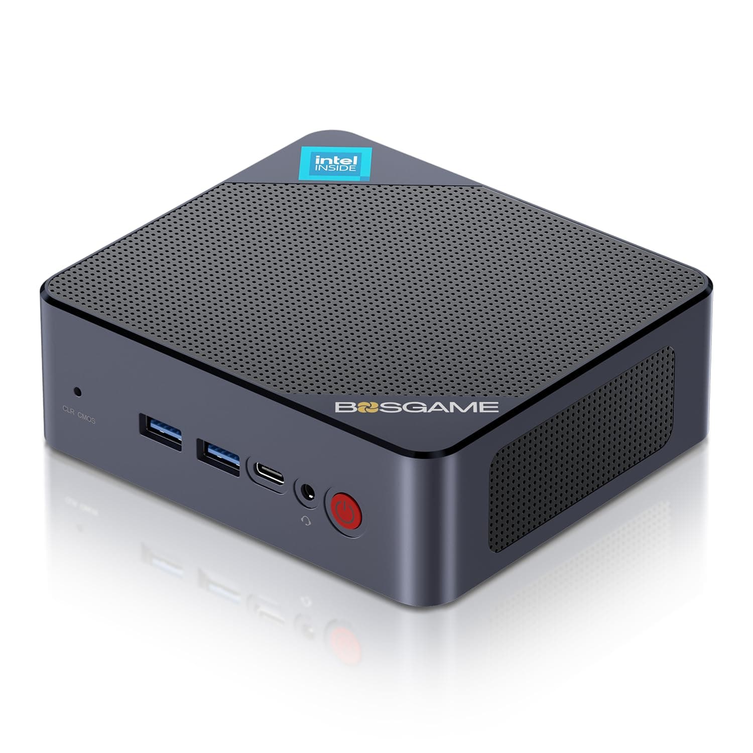 BOSGAME Mini PC, Intel 12th N95 4C/4T (up to 3.40Ghz), 8GB DDR4+256GB M.2 NVMe SSD Windows 11 Pro Mini Desktop Computer, 4K Triple Display Office Mini Computer,2.5G LAN, USB Gen3.2, WiFi5
