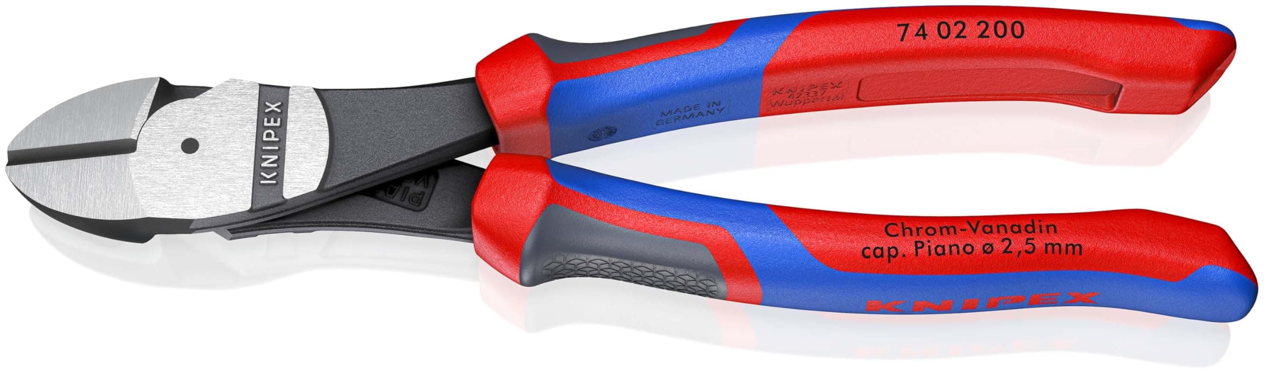 KNIPEX High Leverage Diagonal Cutter with Comfort Handles 200 mm, 74 02 200