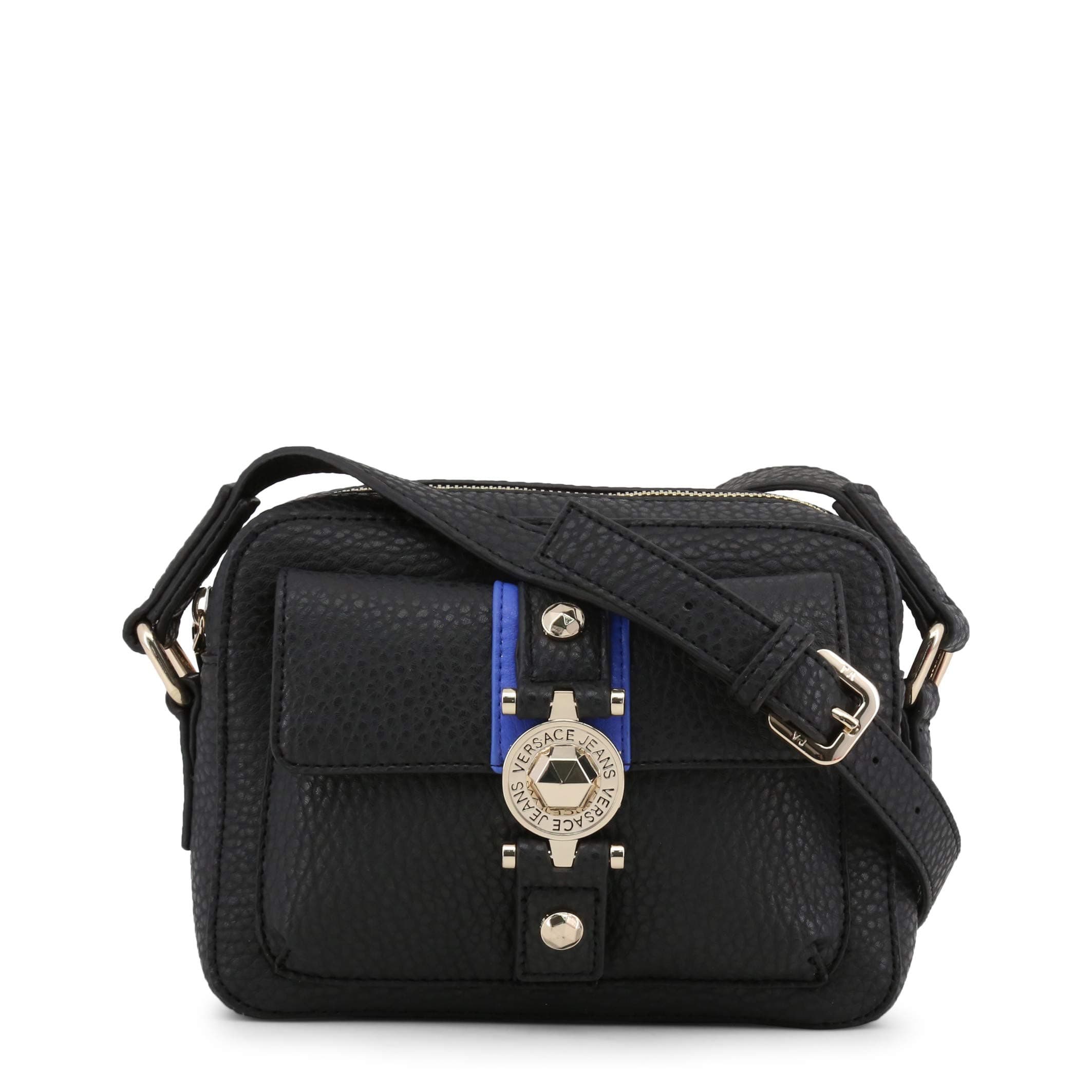 Versace EE1VSBBF1 EMAG 899+202 Black/Blue Medium Shoulder Bag for Womens