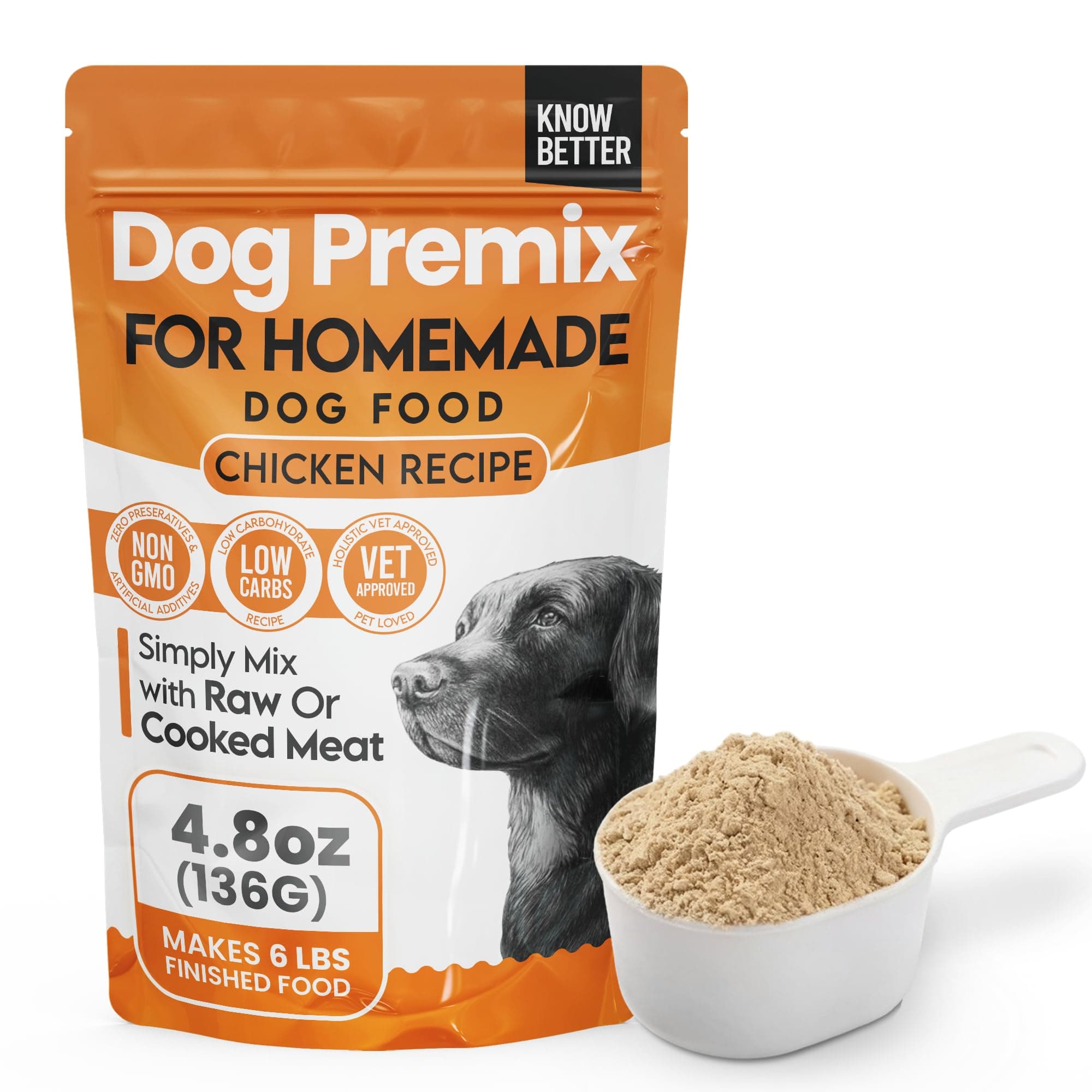 Know Better for Dogs Chicken Base Premix Supplement – 4.8 oz
