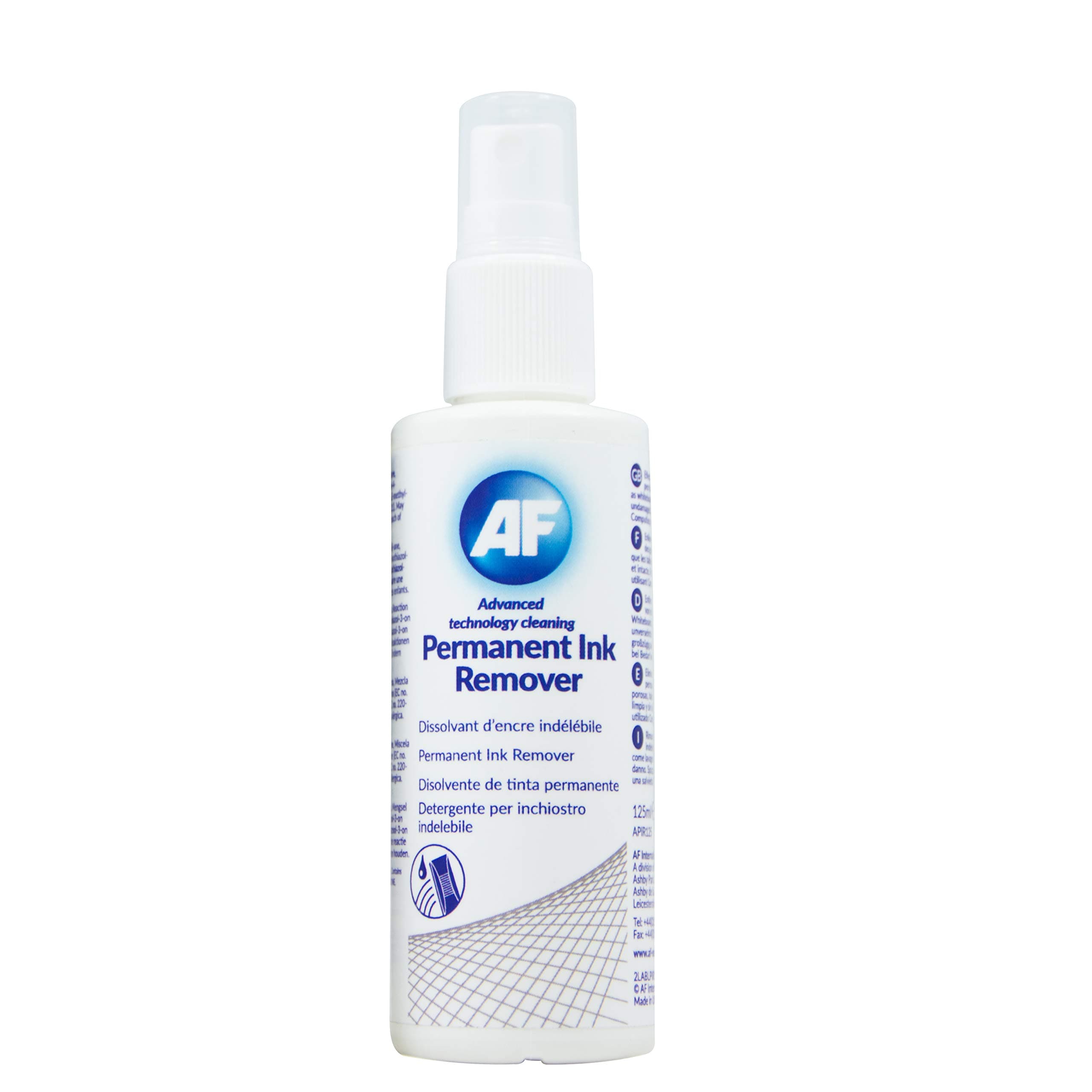 AF Permanent Ink Remove Spray for Permanent Marker or Pen from Whiteboards - 10 x 125ml