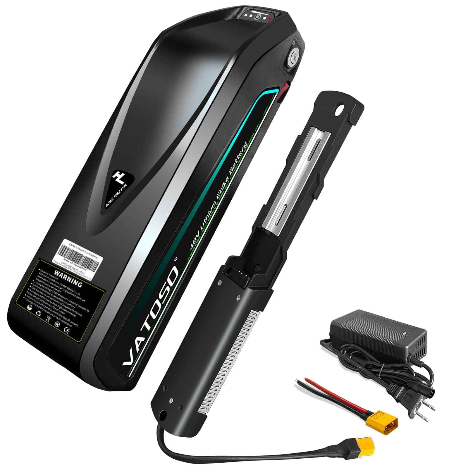 48V 20Ah Lithium Battery, W/ 30A BMS, Includes 2A Charger XT60 Connector, for DIY Projects (48V 20Ah