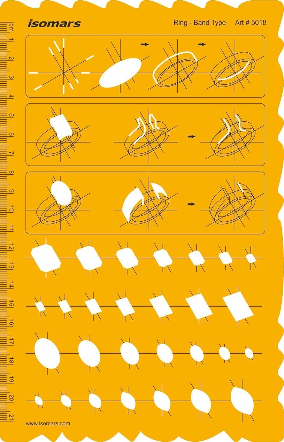 Isomars Jewelry Art Craft Design Drawing Drafting Template