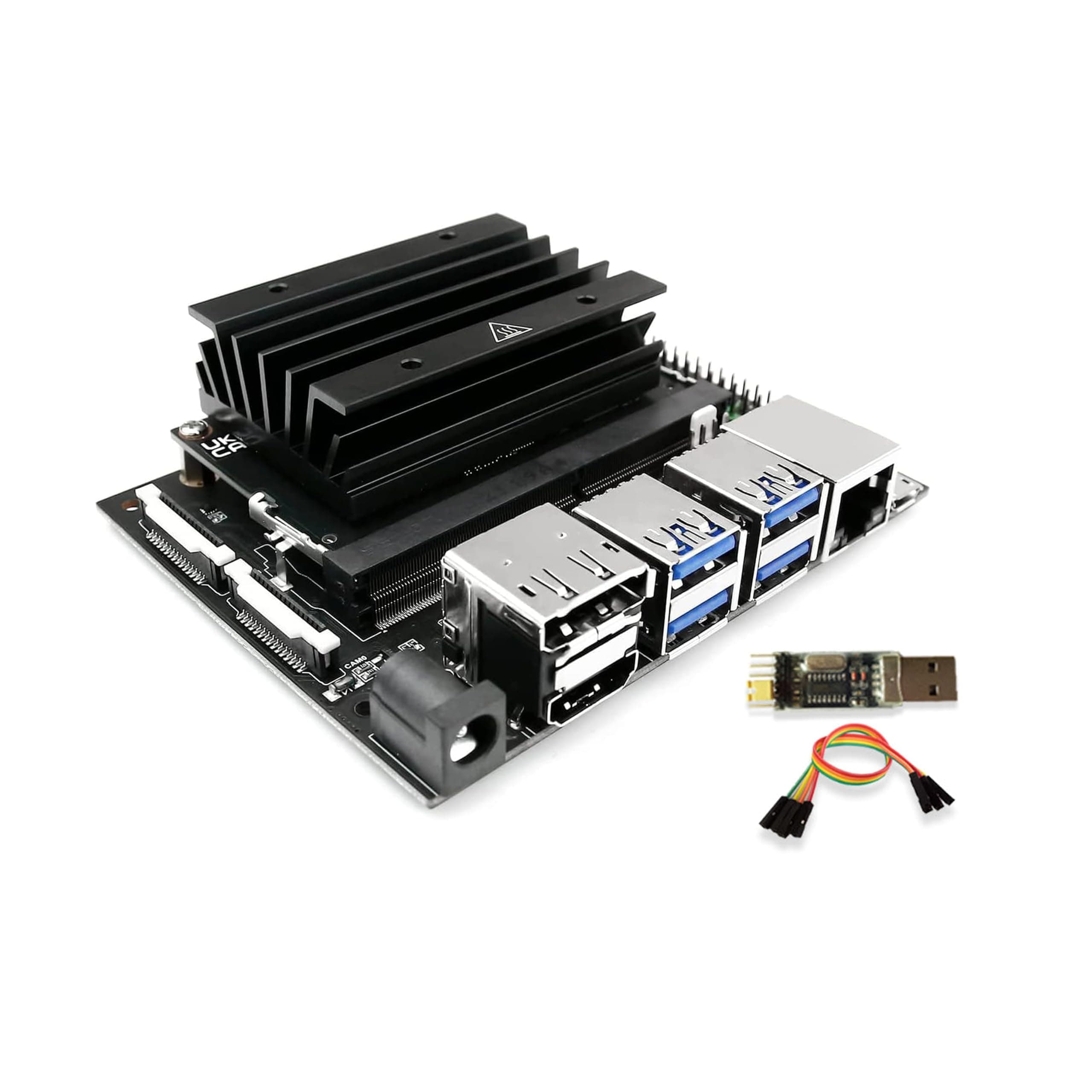 WayPonDEV Jetson Nano Developer Kit - 4GB LDPPR4 RAM 16G eMMC, Sub Kit Nano Mini PC for AI Robotics Machine Learning (Heat Sink Version)