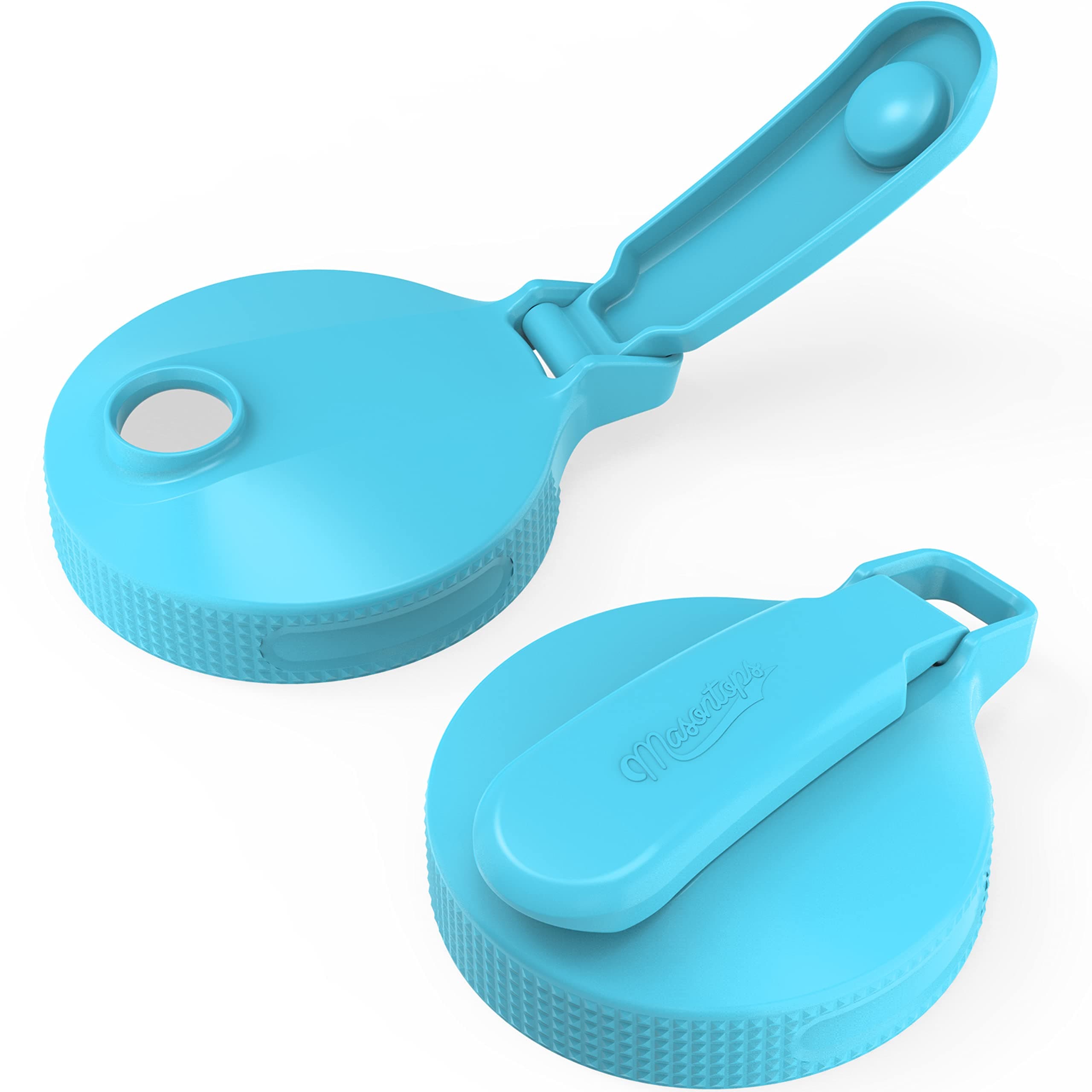 MasontopsMulti Top - 2 Pack - Wide Mouth Mason Jar Lids with Easy Pour Spout and Flip Cap – Sip, Pour, Store & More - Lid Accessories For Mason Jars