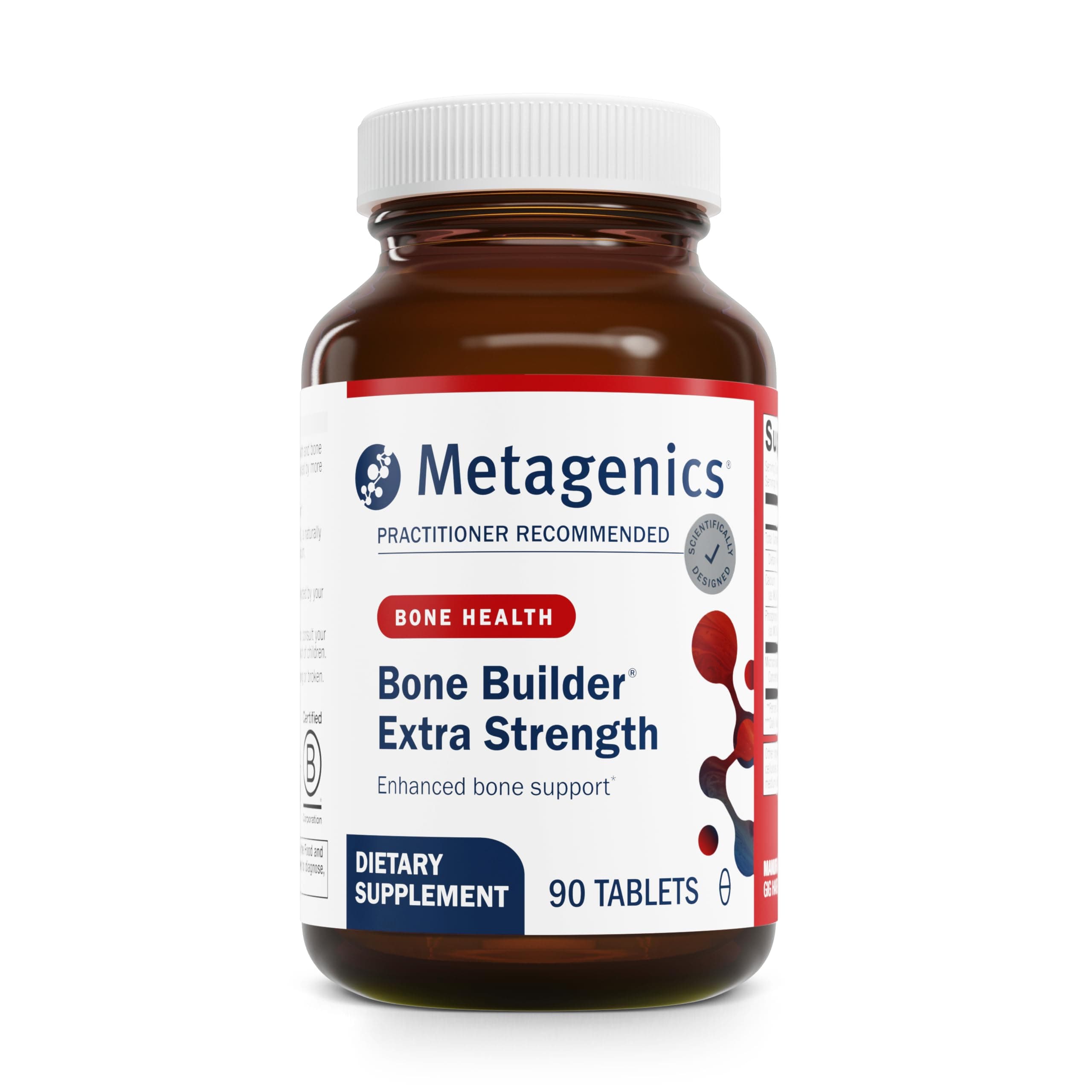 Bone Builder Extra Strength - Microcrystalline Hydroxyapatite Concentrate (MCHC) with Calcium & Phosphorus - Supports Bone Density & Strength - Non-GMO & Gluten-Free - 90 Tablets