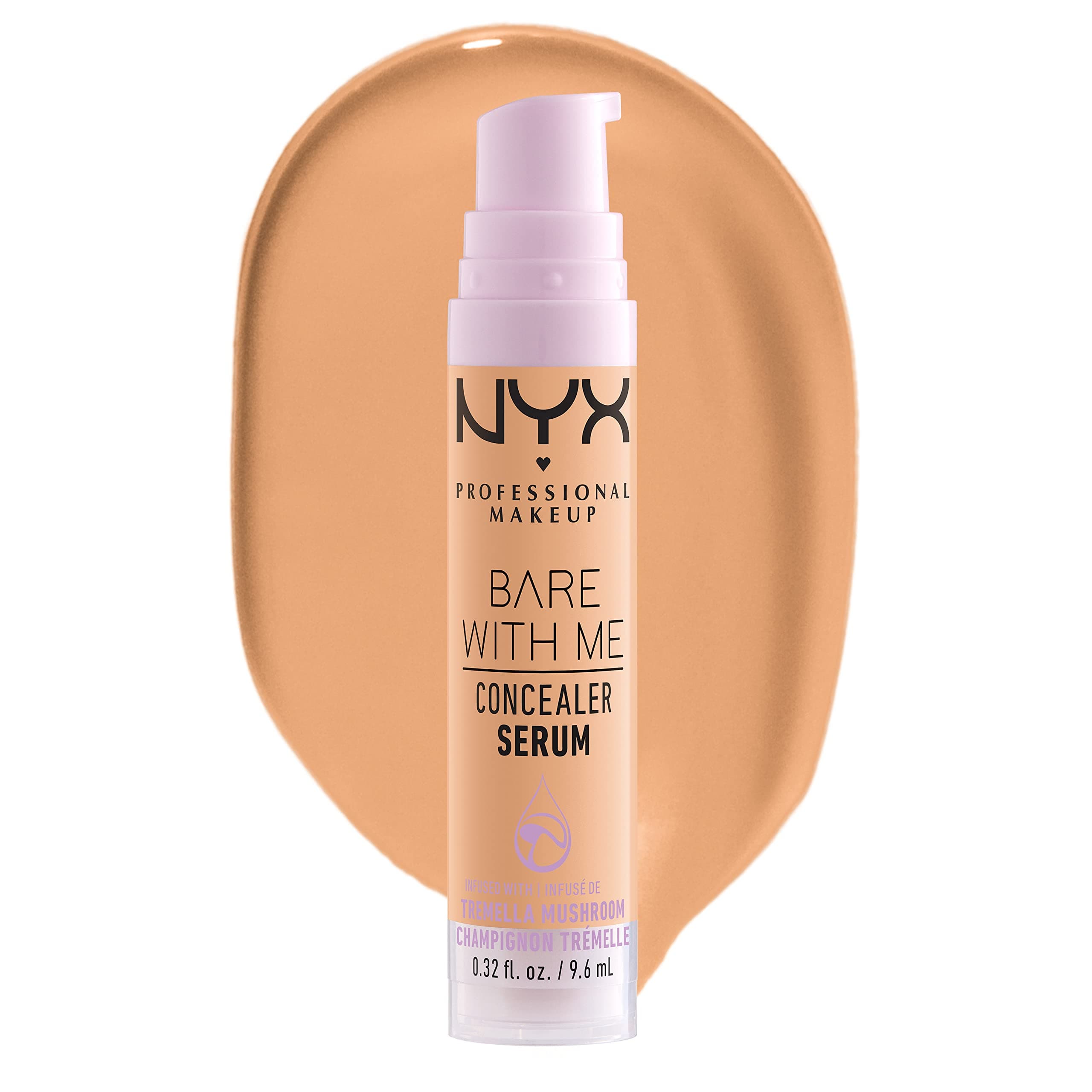 NYX Professional Makeup Bare With Me Concealer Serum, Natural, Medium Coverage, Tan, 9.6ml