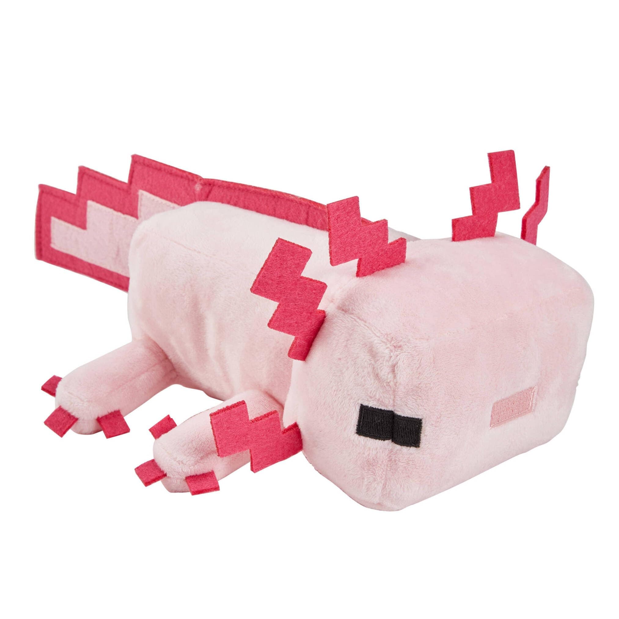 Minecraft Basic Plush Character Soft Dolls, Video Game-Inspired Collectible Toy Gifts for Kids & Fans Ages 3 Years Old & Up, HBT42, Axolotl
