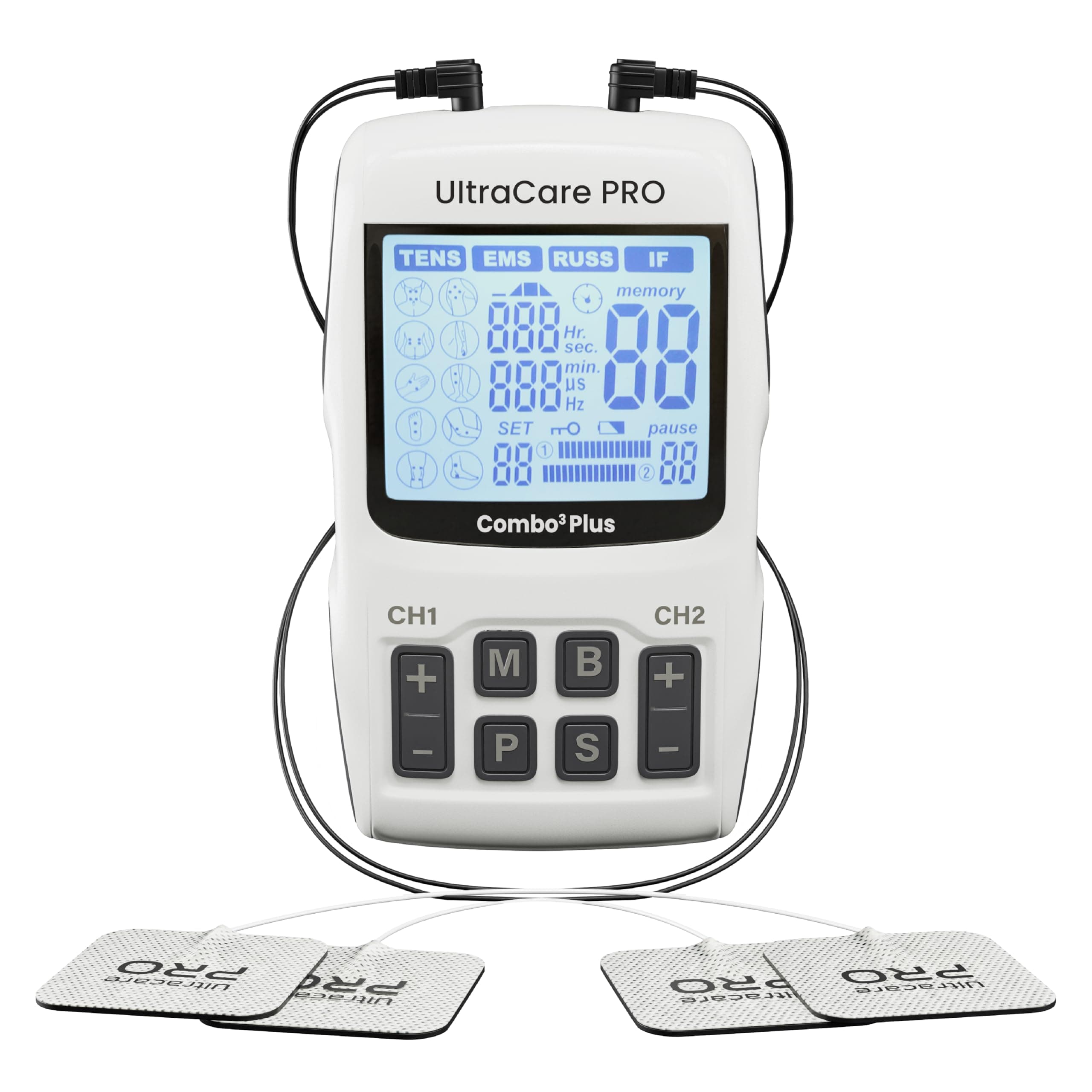 UltraCare PRO Combo3 Plus - Portable IFT Physiotherapy Machine with Advanced TENS & (EMS) Electric Muscle Stimulator Physiotherapy machine for Home & Clinic Use | Travel Friendly & 1 year Warranty