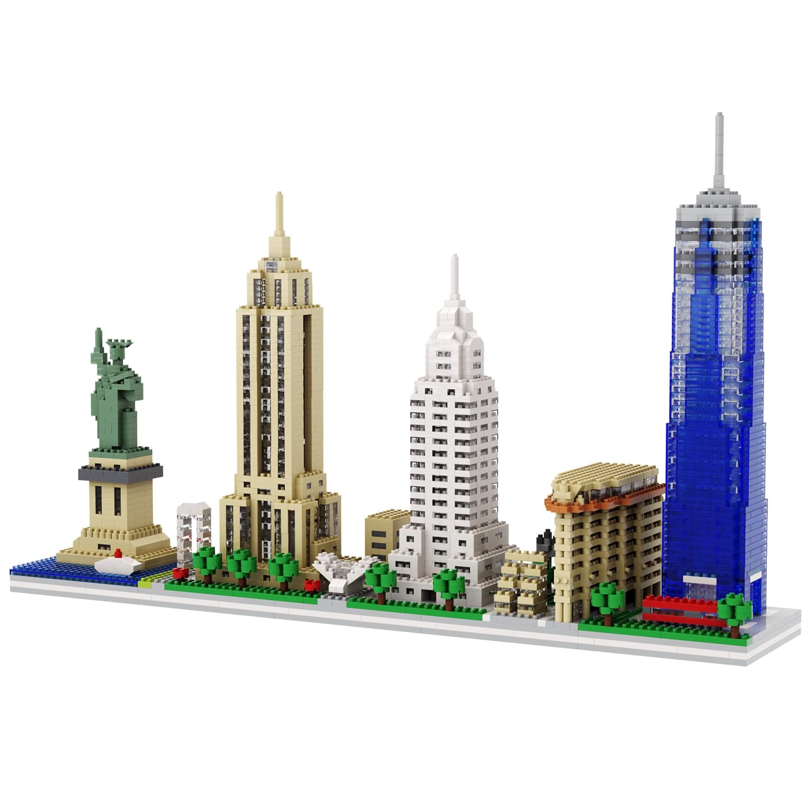 Architecture New York Skyline Micro Mini Blocks Building Set, 3048 Pieces Bricks,3D Puzzle Collection Model Kit as Gift for Adults or Kids