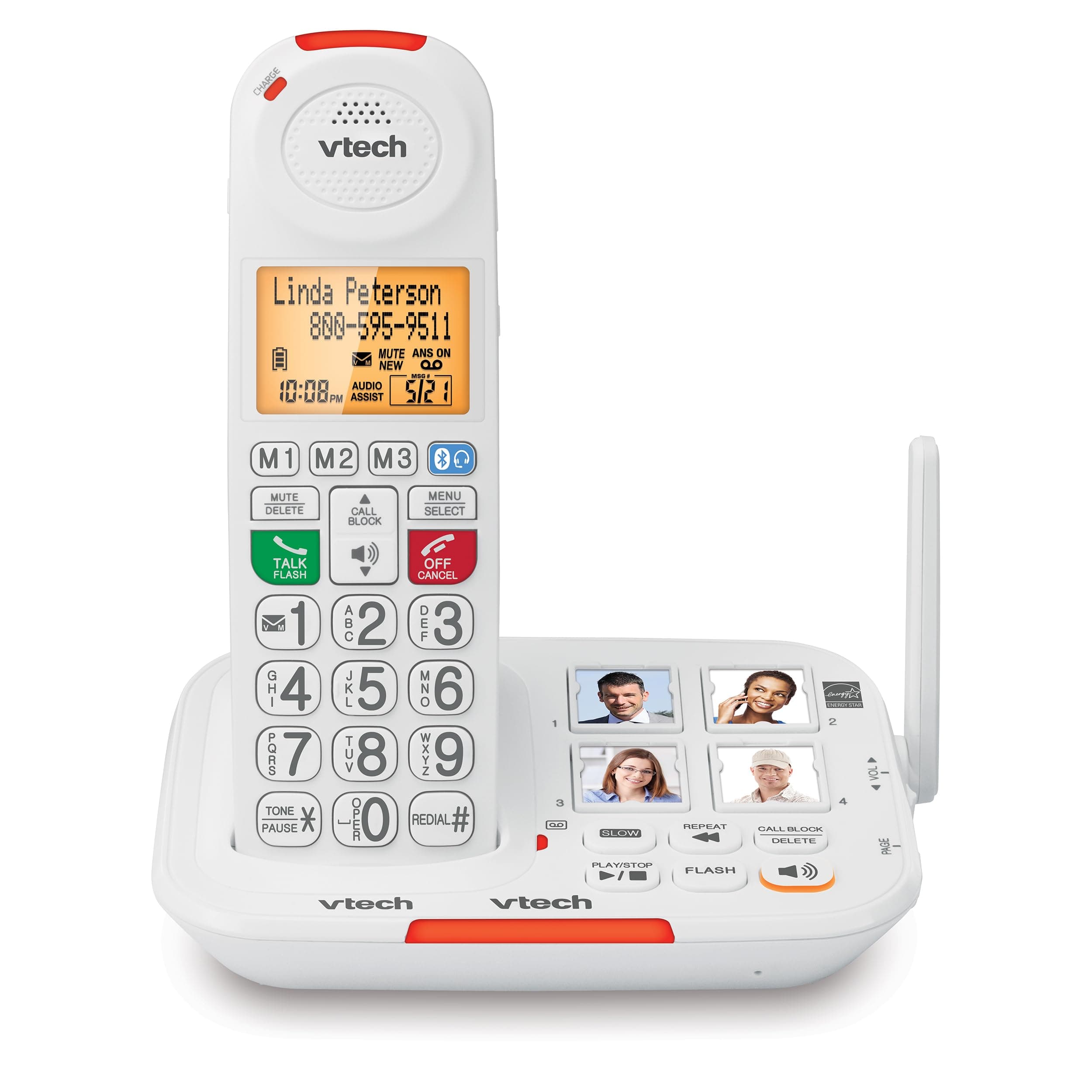 VTech Amplified Cordless Senior Phone with Answering Machine, Call Blocking, 90dB Ringer, Audio Assist, Big Buttons