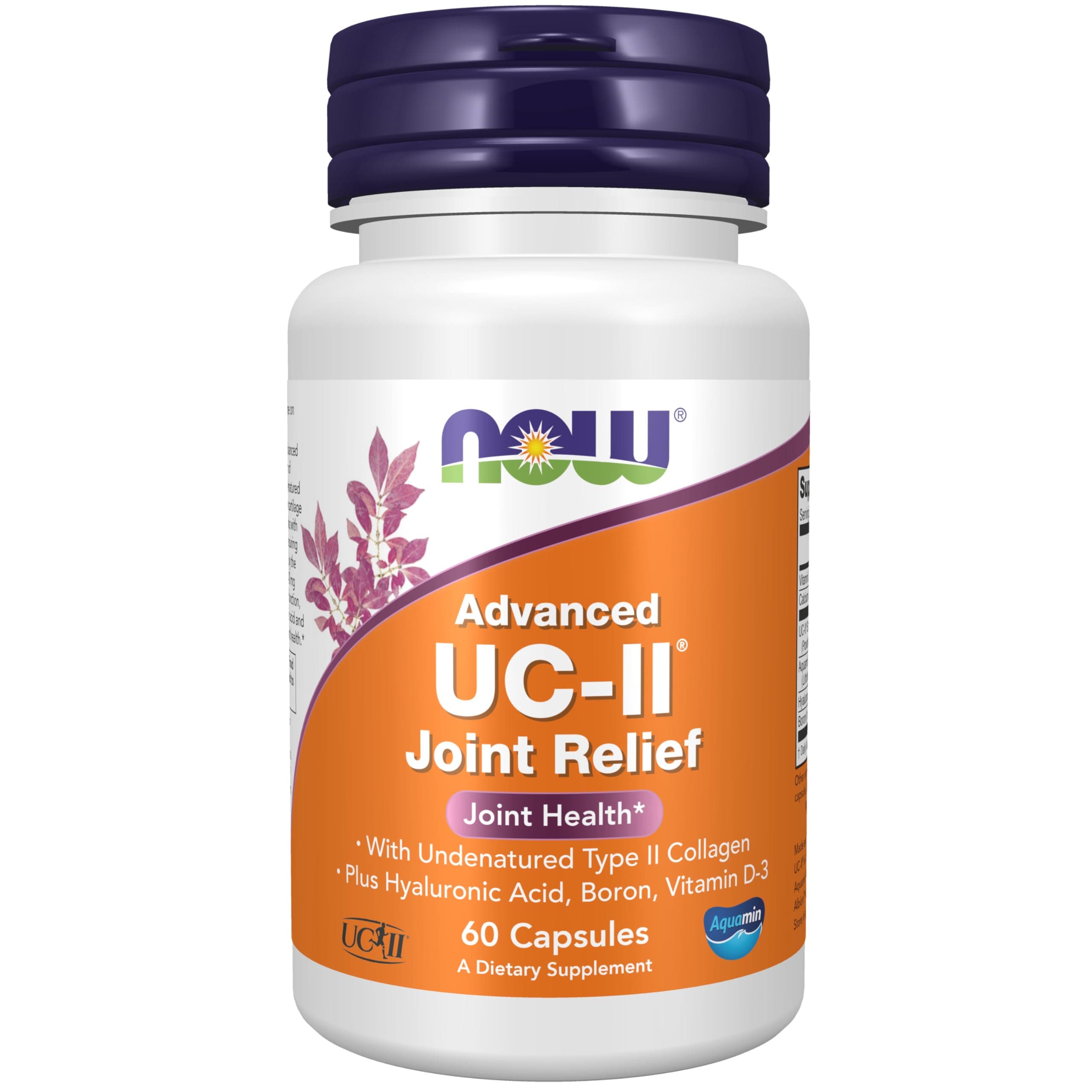 Supplements, UC-II Advanced Joint Relief with Undenatured Type II Collagen, plus Hyaluronic Acid, Boron, Vitamin D-3, 60 Veg Capsules