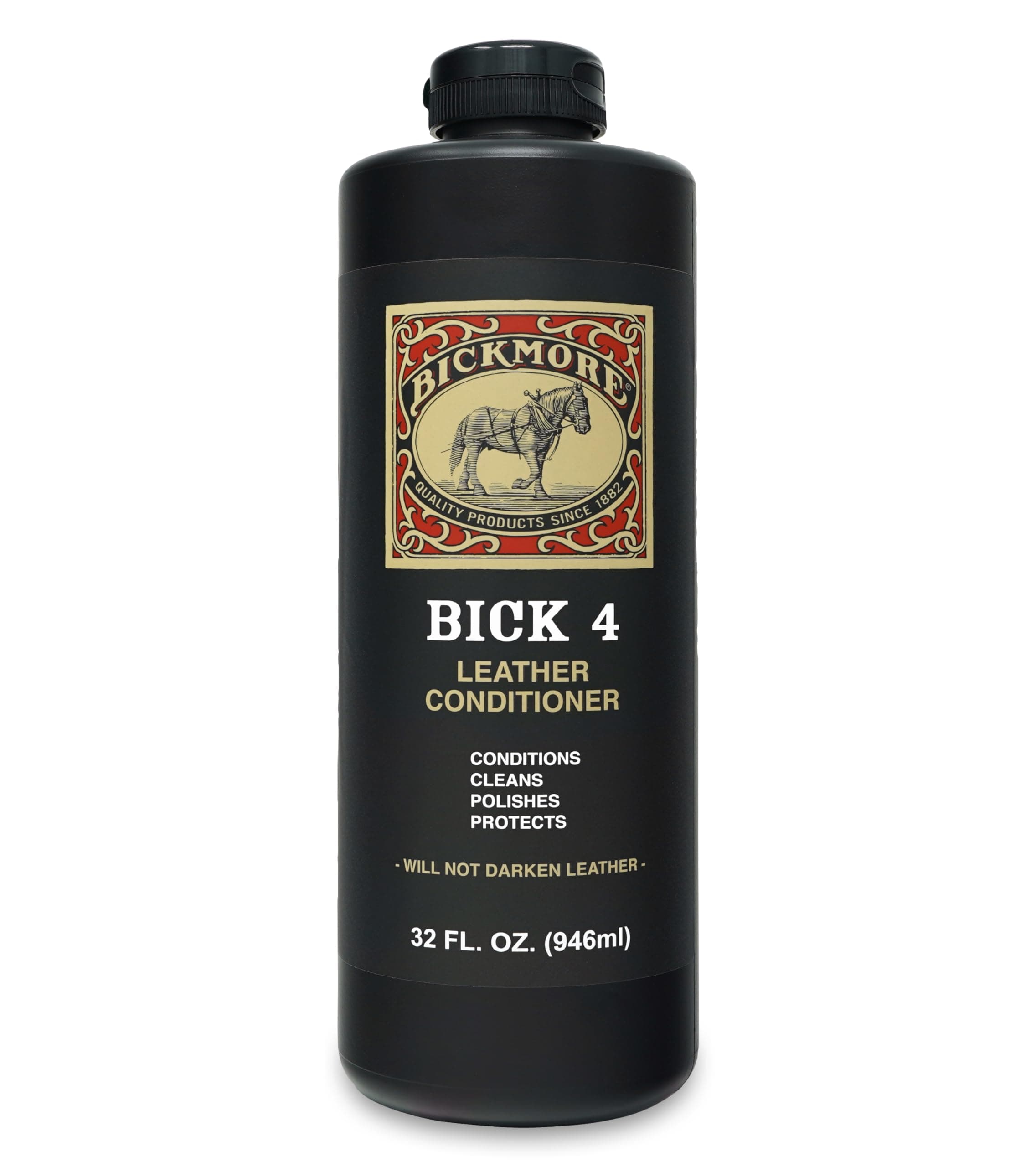 Bickmore Bick 4 Leather Conditioner 32 Fl Oz - Best Since 1882 - Leather Cleaner & Conditioner - Restore Polish & Protect All Smooth Finished Leathers