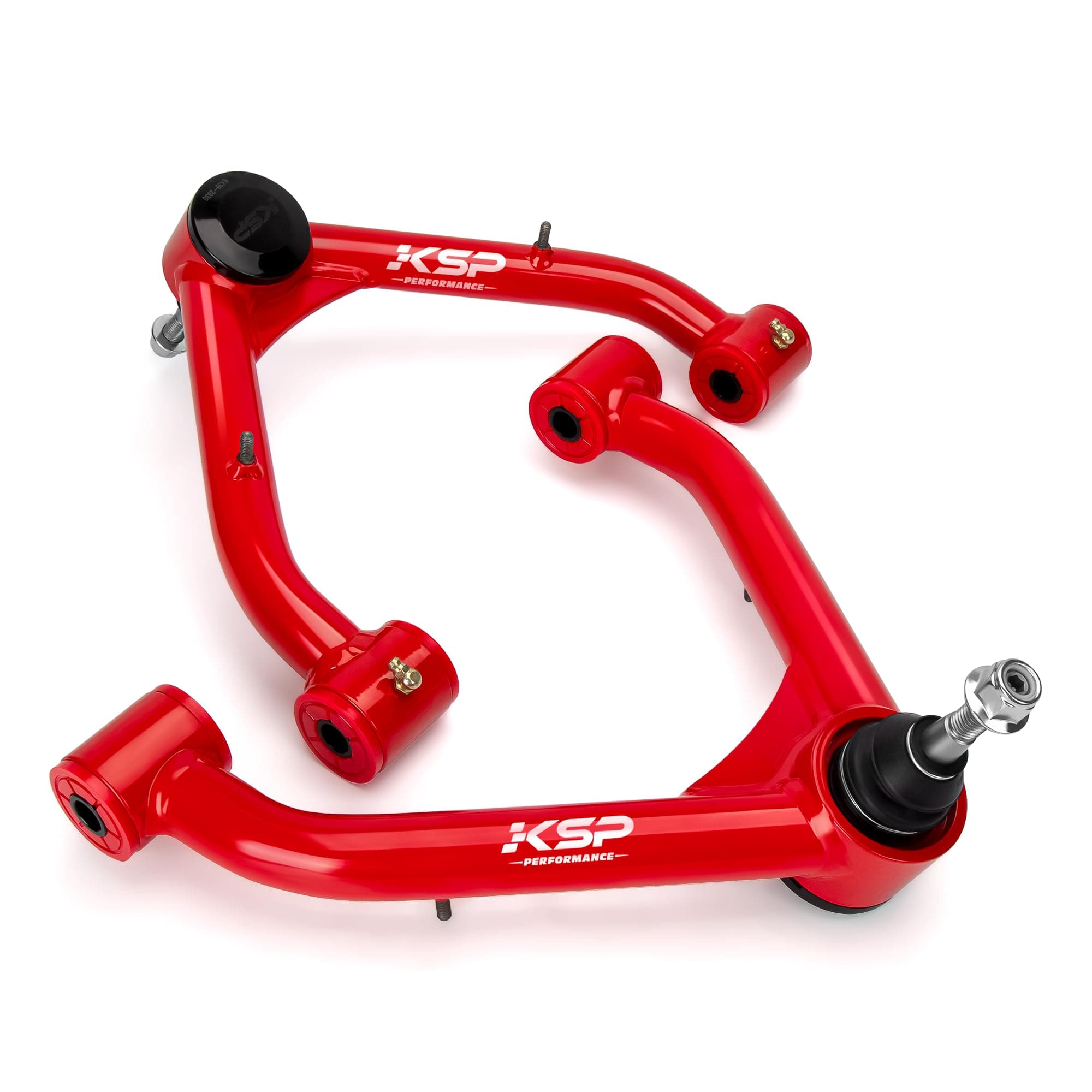 KSP Front Upper Control Arms for Silverado Sierra 1999-2006, 2-4" Adjustable Tubular A-Arm Replacement Factory/Stock Suspension Arms UCA After 2-4 inches Lift On Chevy GMC 4WD 4X4 RWD, 2PCS Red