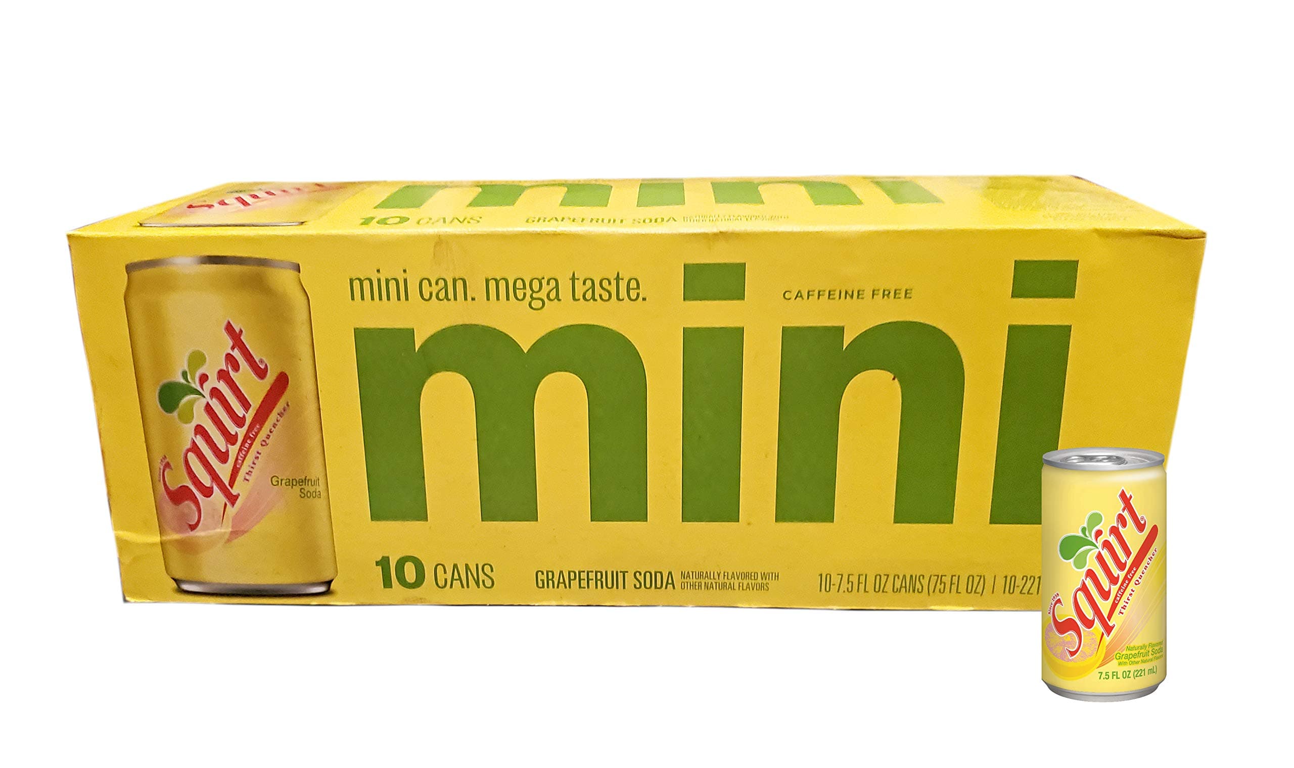 Squirt Original Grapefruit Soda Mini-Cans Soft Drink - 10 Pk (7.5 oz)