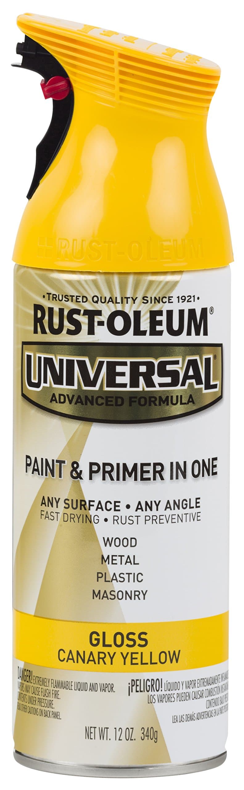 Rust-OlEUm 245213 Universal Enamel Spray Paint, 12 Ounce (Pack Of 1), Gloss Canary Yellow