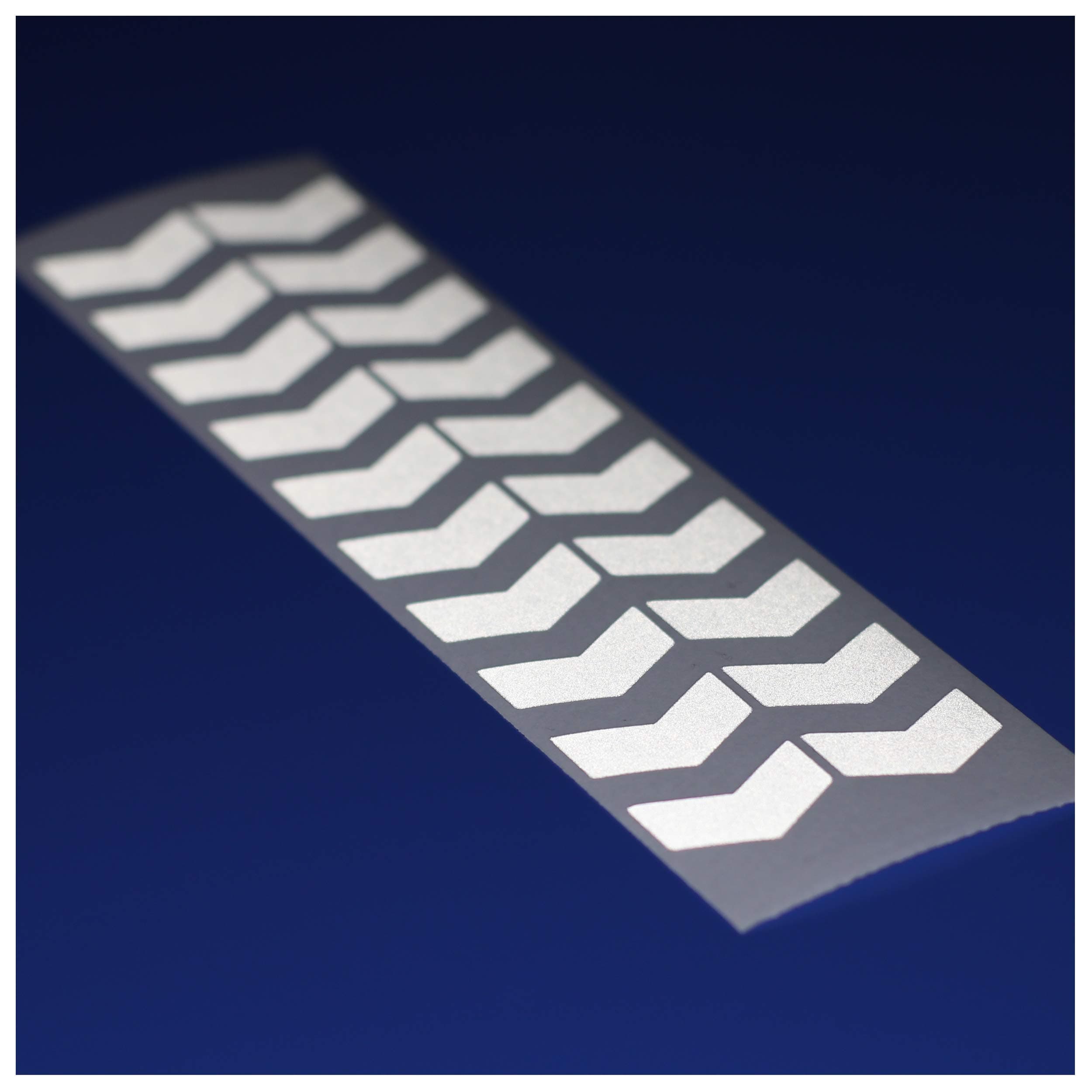 Safe-Tee Reflective Silver/White 1 INCH Chevron Stickers
