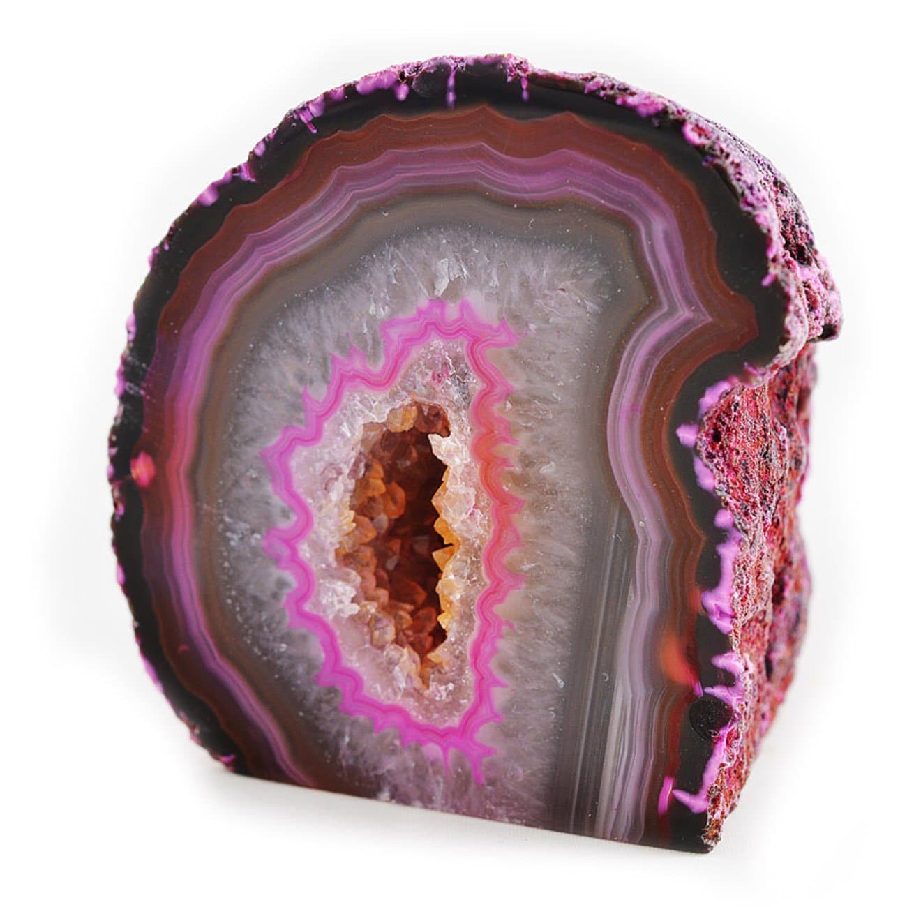 Pink Agate Geode – Natural Quartz Crystal Centre