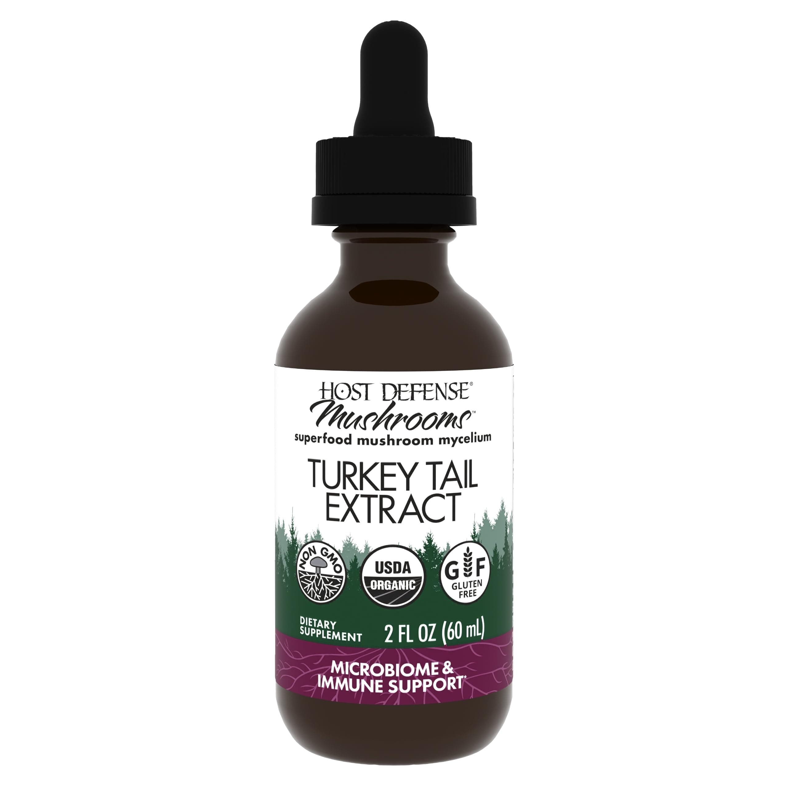 Turkey Tail Extract - Digestive Health & Immune Response Support Supplement - Mushroom Supplement for Gastrointestinal & Gut Microbiome Support - 2 fl oz (60 Servings)*