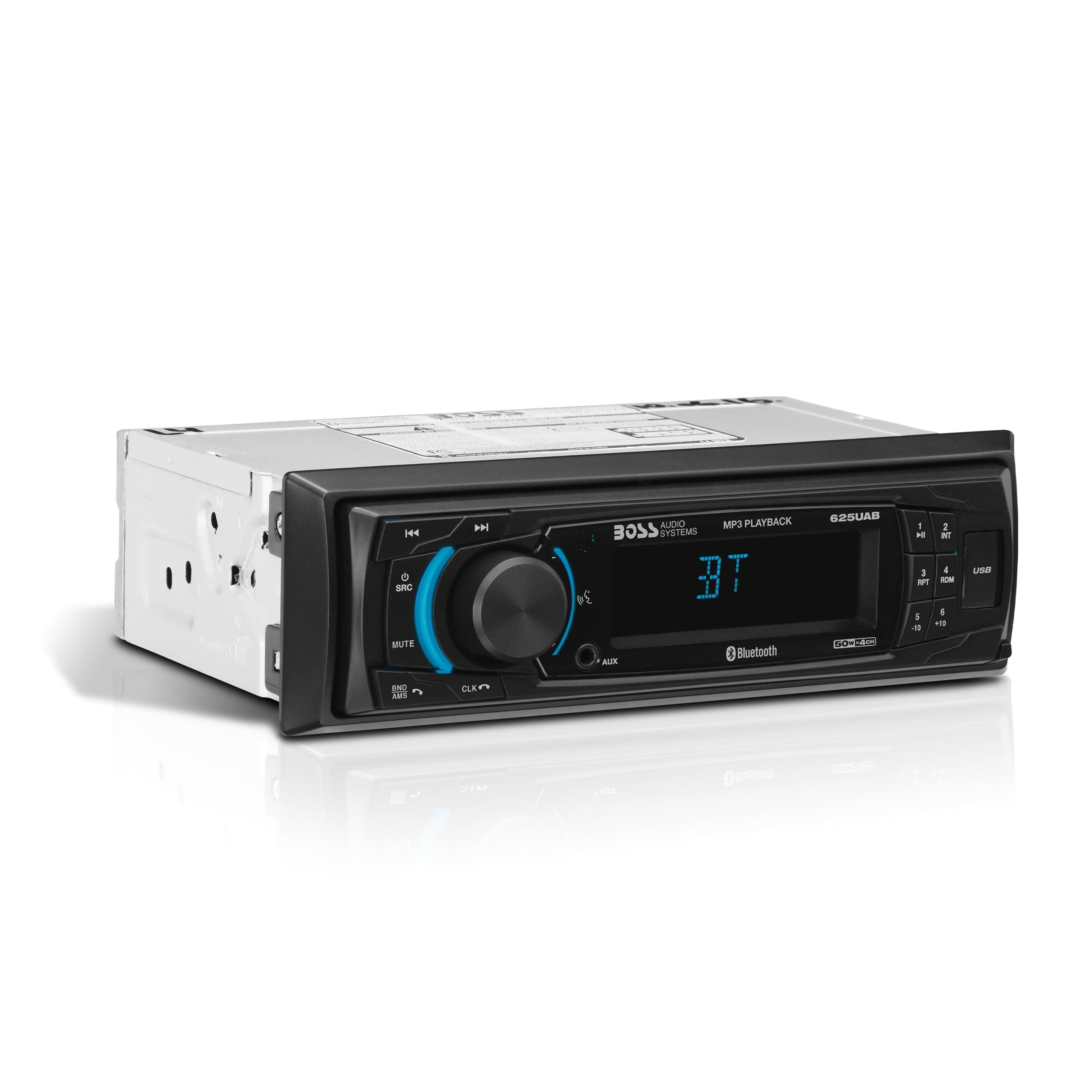 625UAB Single DIN Car Stereo with Bluetooth - No CD DVD Player, AM/FM Radio Receiver, Aux Input, USB