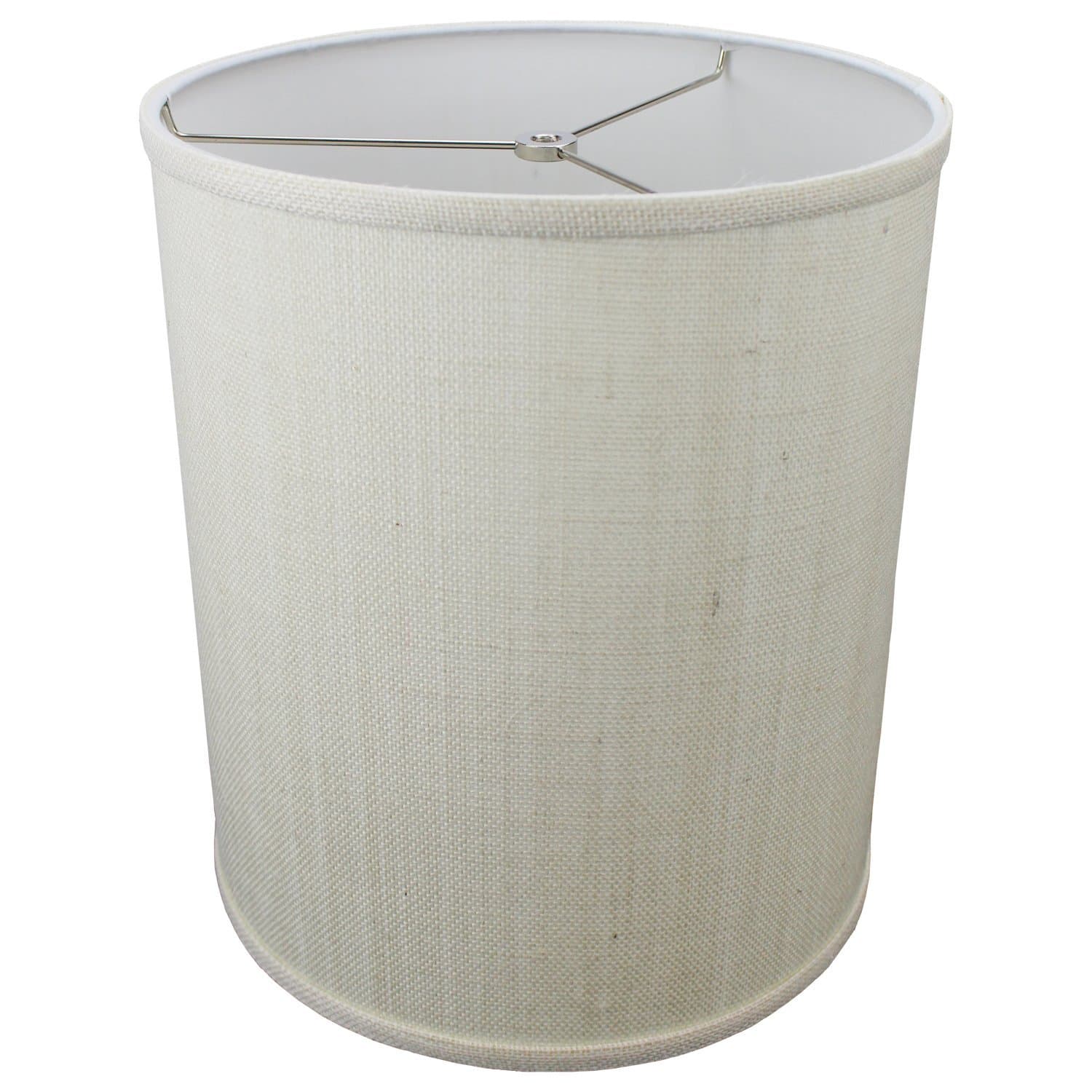12" Top Diameter x 12" Bottom Diameter 14" Height Cylinder Drum Lampshade USA Made (Burlap Off White)